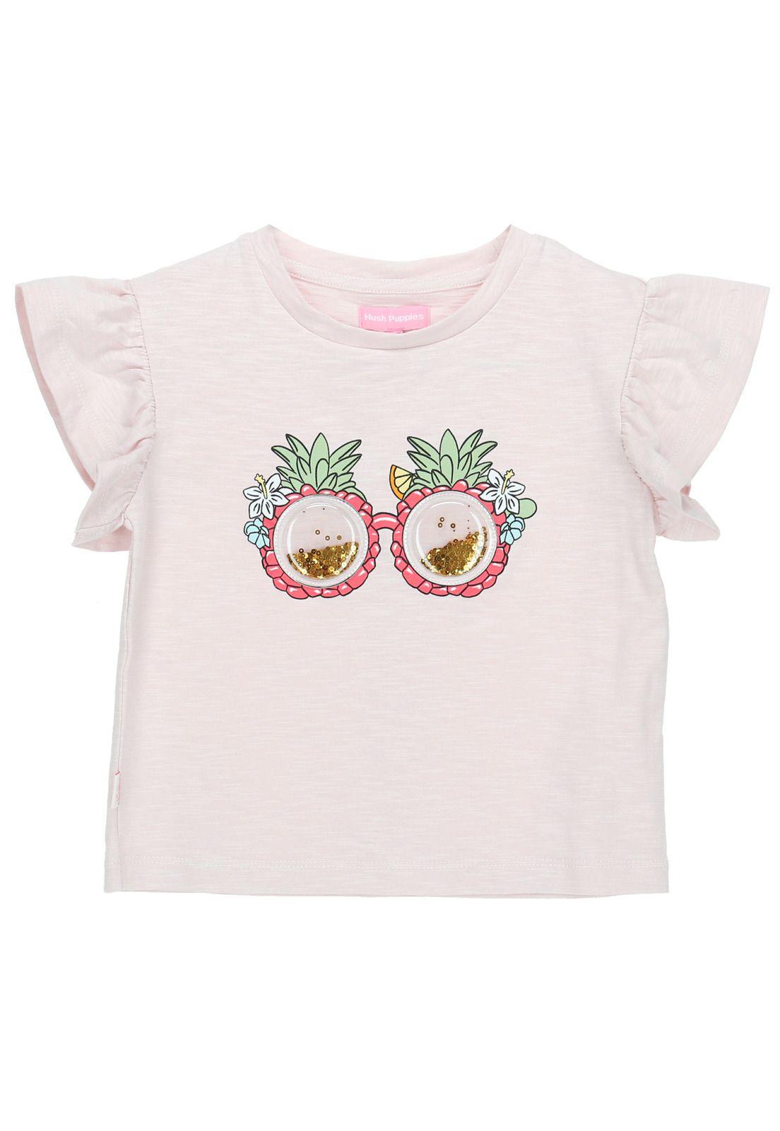 Polera M/C Niña Print Rosado-0