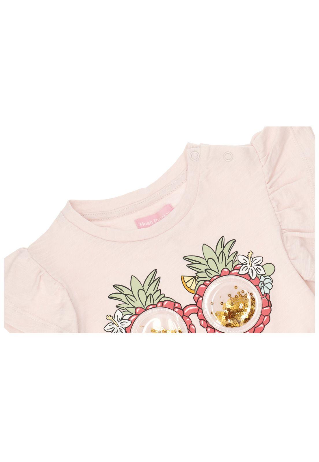 Polera M/C Niña Print Rosado-2