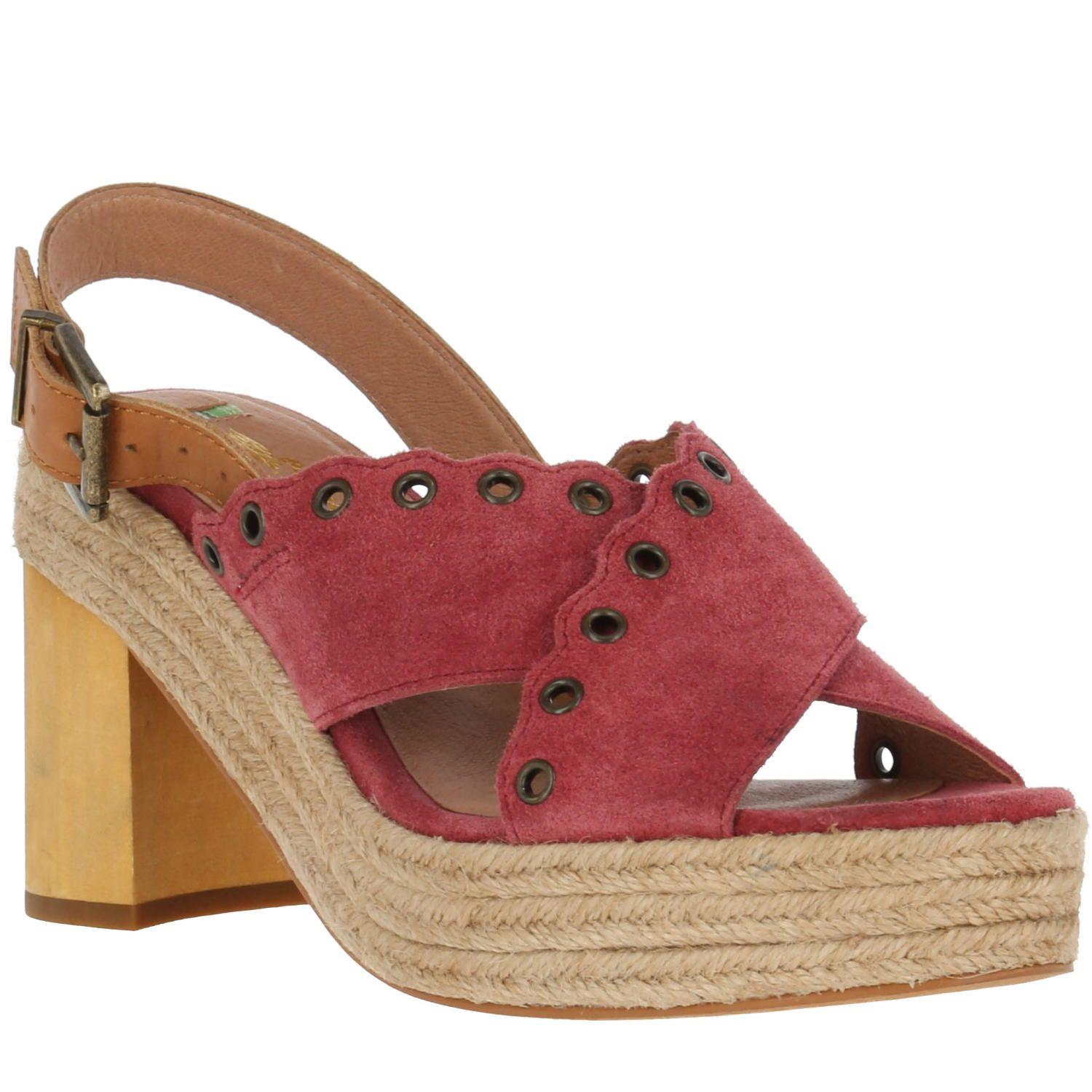 Sandalia Gamuza Destiny Rojo Mujer-0