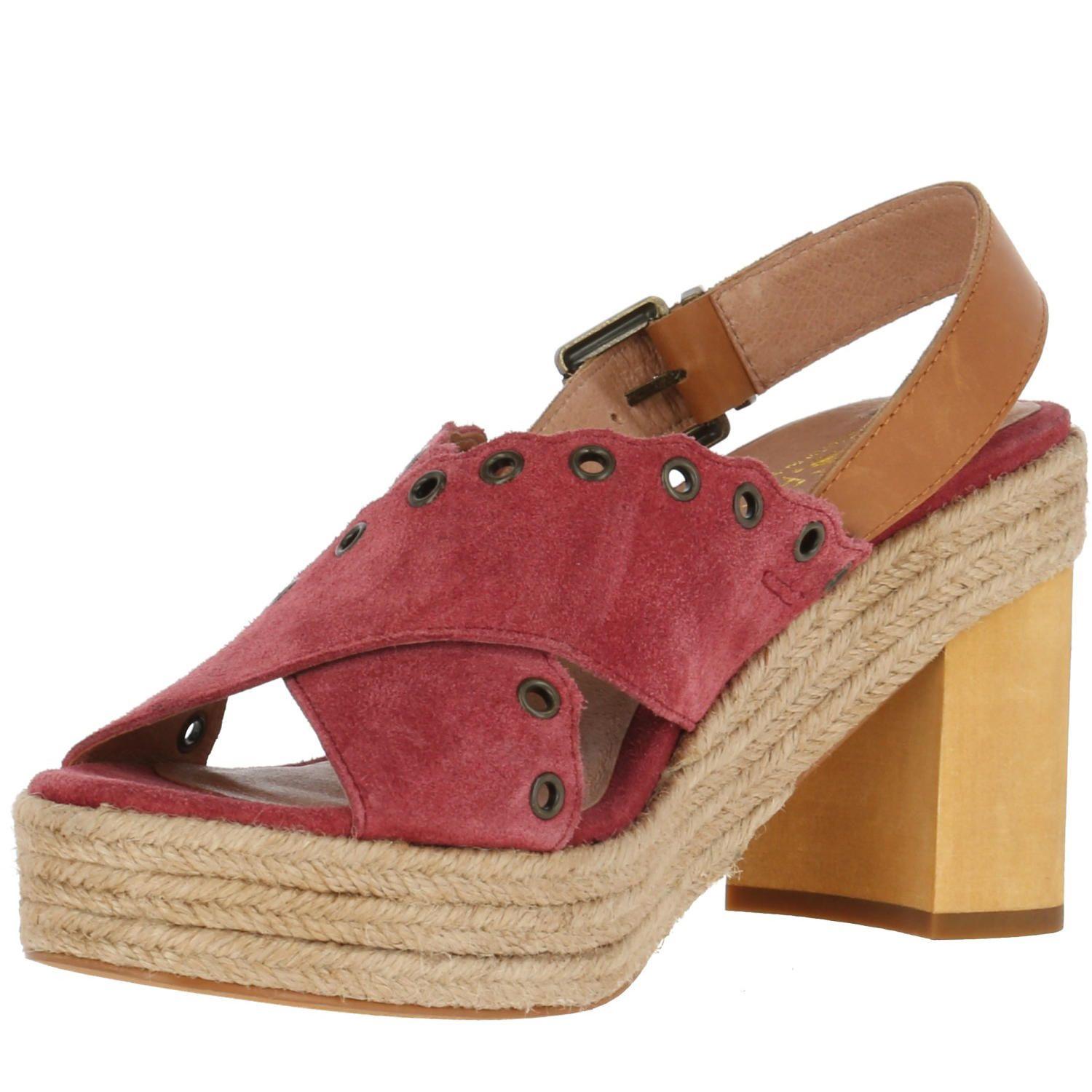 Sandalia Gamuza Destiny Rojo Mujer-1