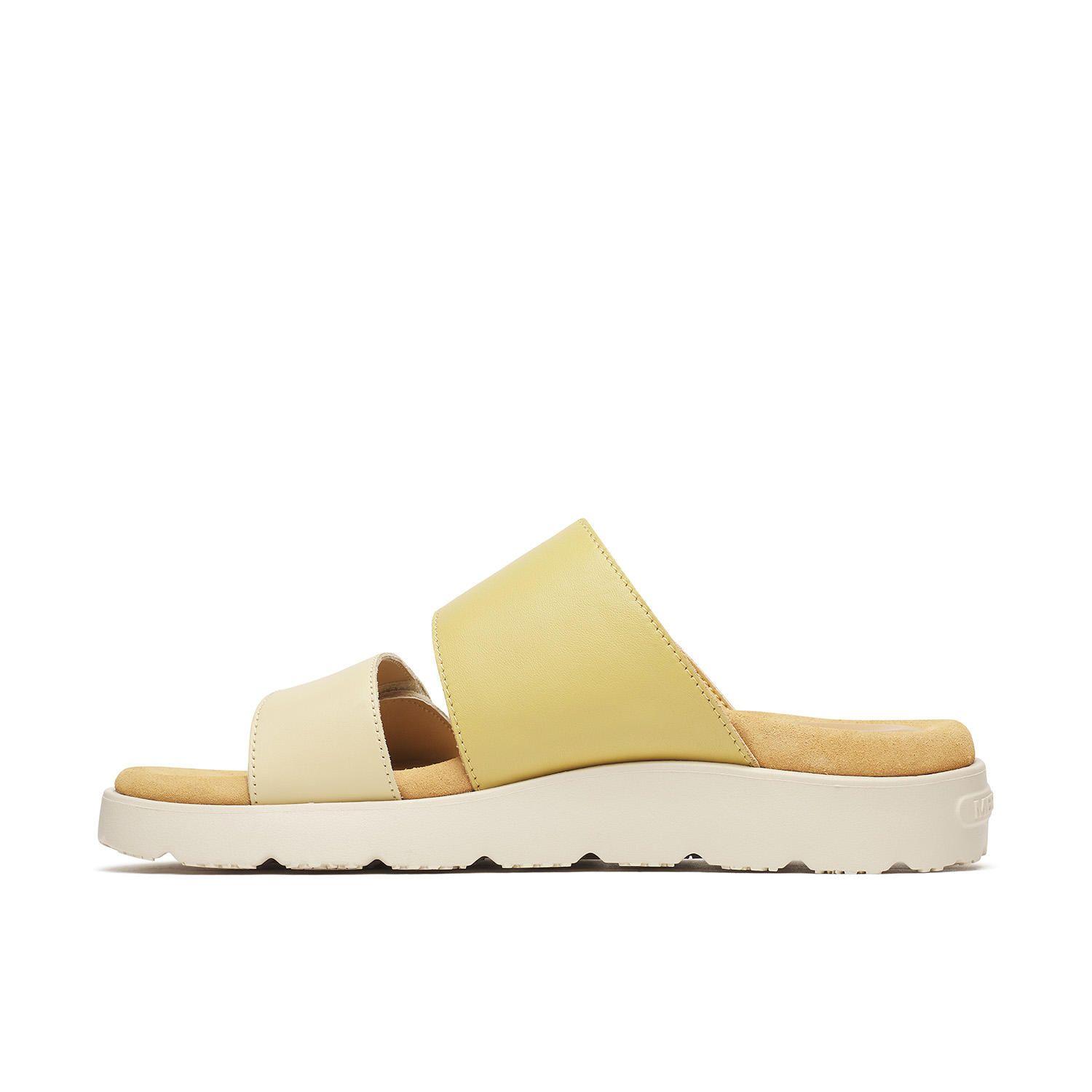 Sandalia Cuero Mujer Fleur Leather Slide Beige-1