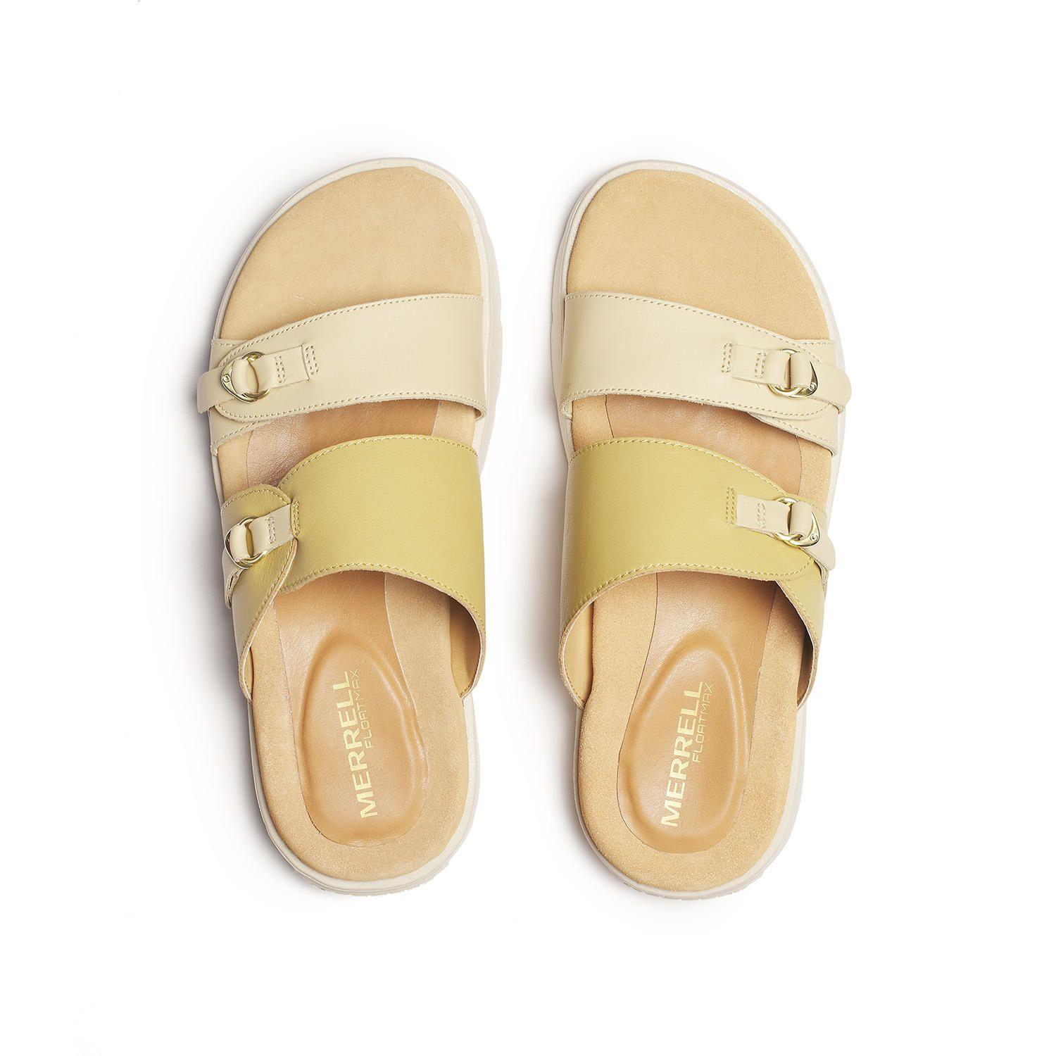 Sandalia Cuero Mujer Fleur Leather Slide Beige-5