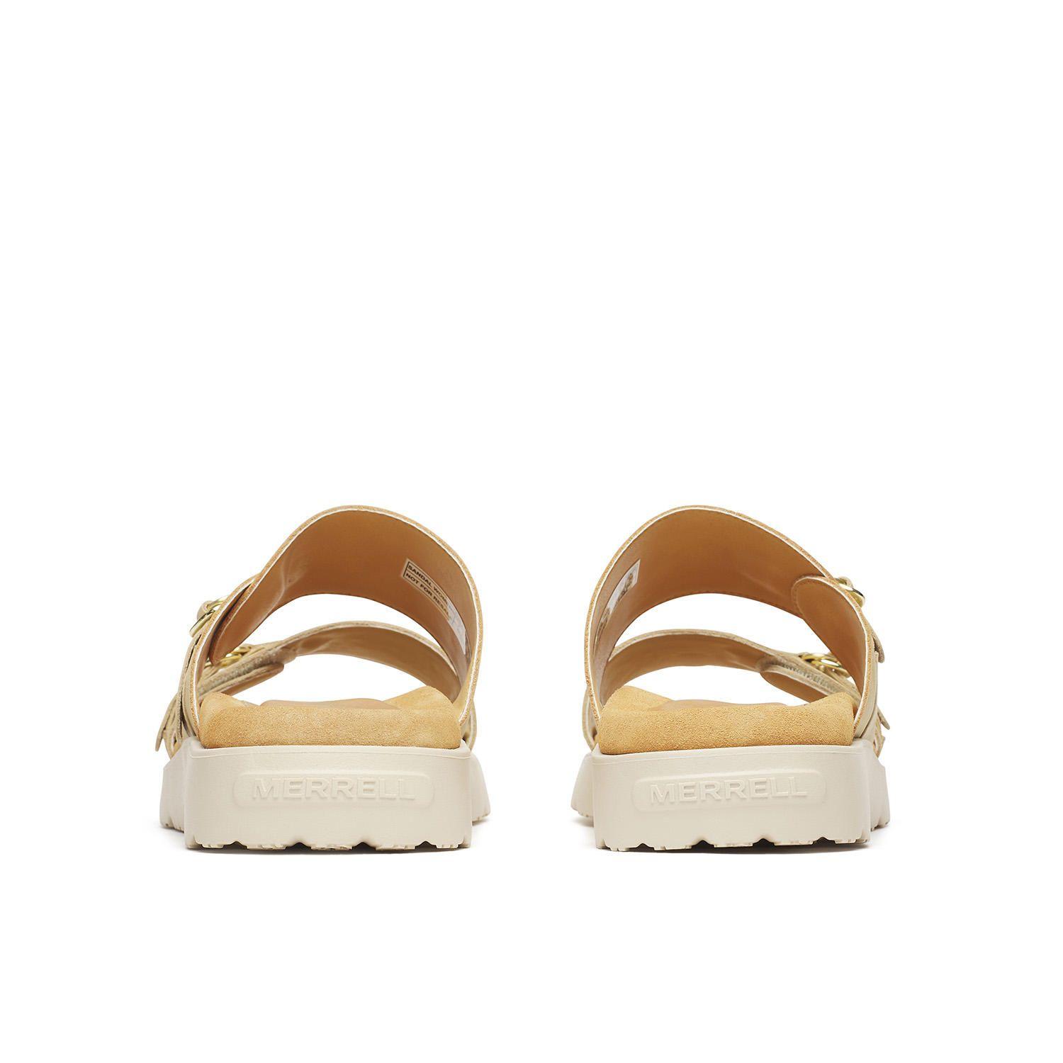Sandalia Cuero Mujer Fleur Leather Slide Beige-6