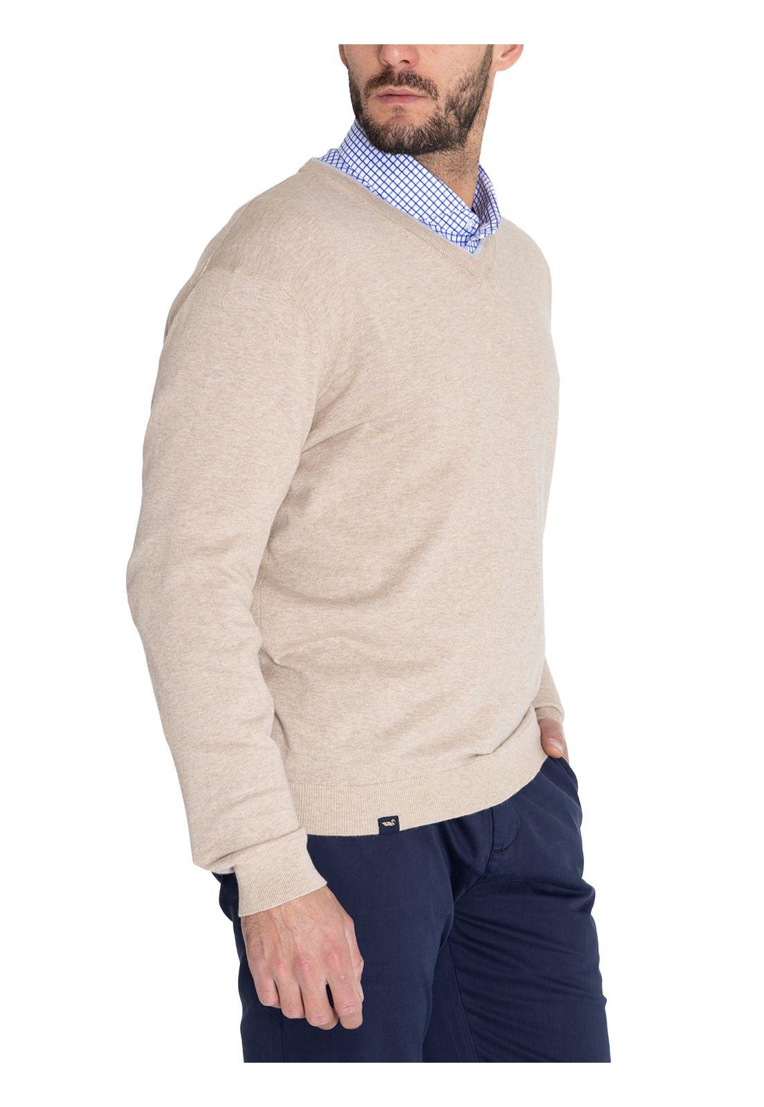 Chaleco Algodón Orgánico Beige Angri V Hombre -5