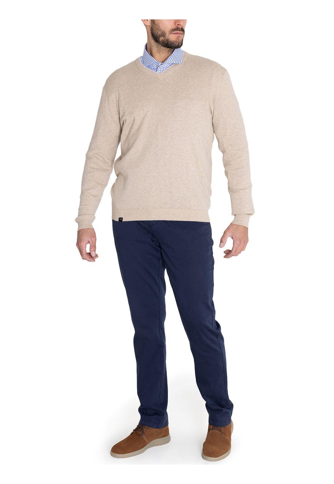 Chaleco Algodón Orgánico Beige Angri V Hombre -8