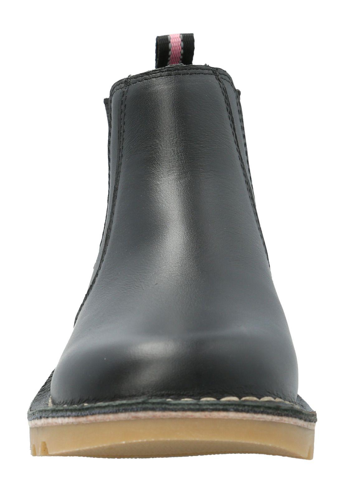 Botín Escolar Cuero Negra Niña Spring Boot-4
