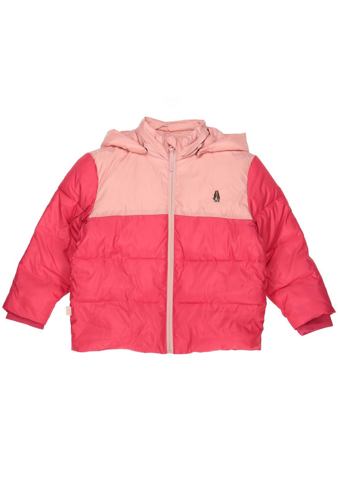 Chaqueta Niña Impermeable Rosa-0