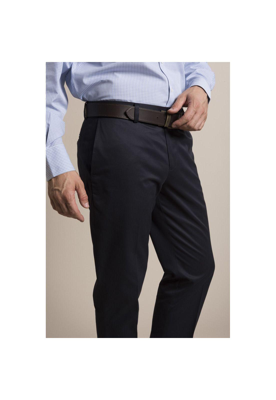 Pantalón Libre de Arrugas  Rockford Azul-2