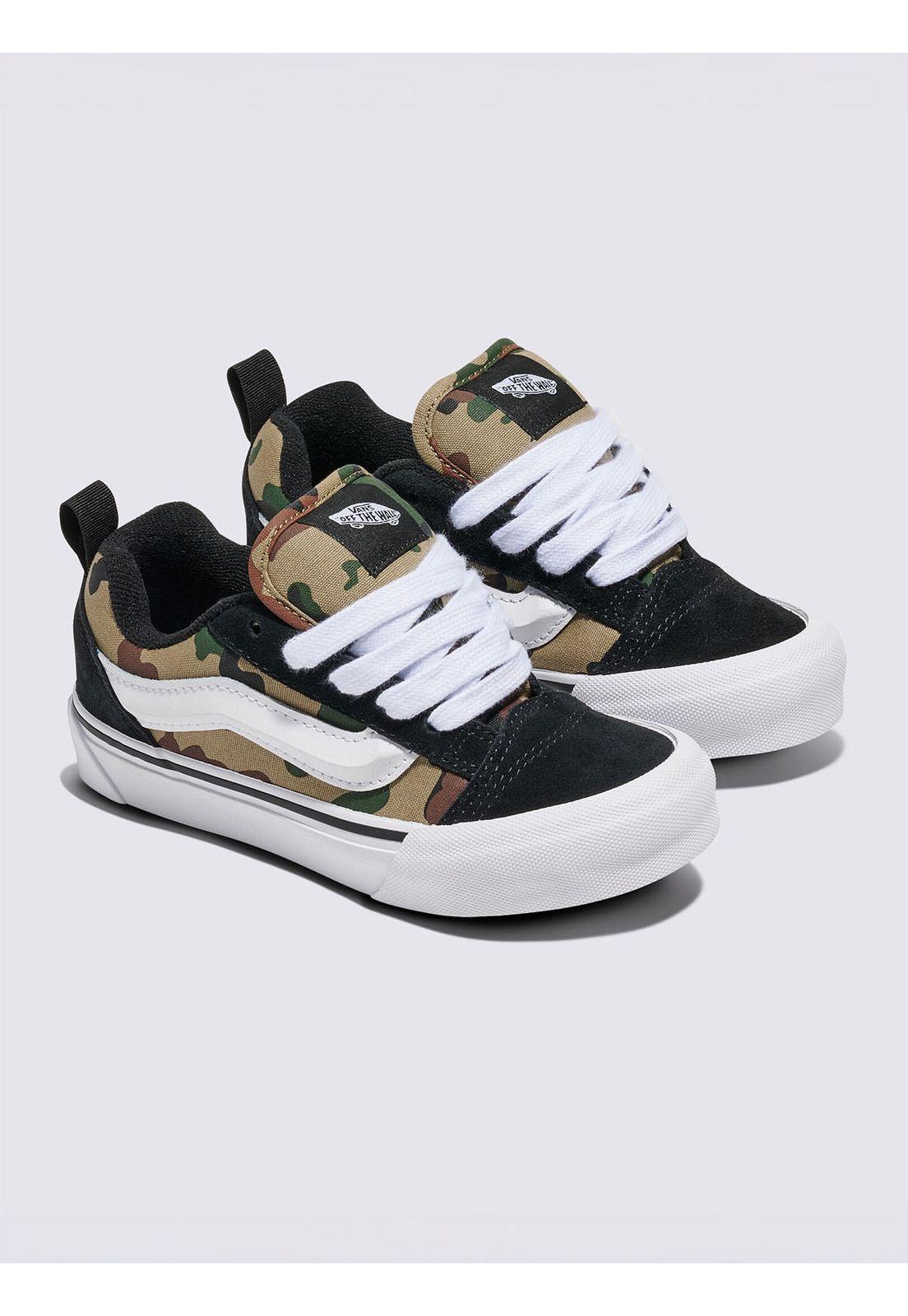 Zapatilla Niño Knu Skool Negro Verde Vans-0