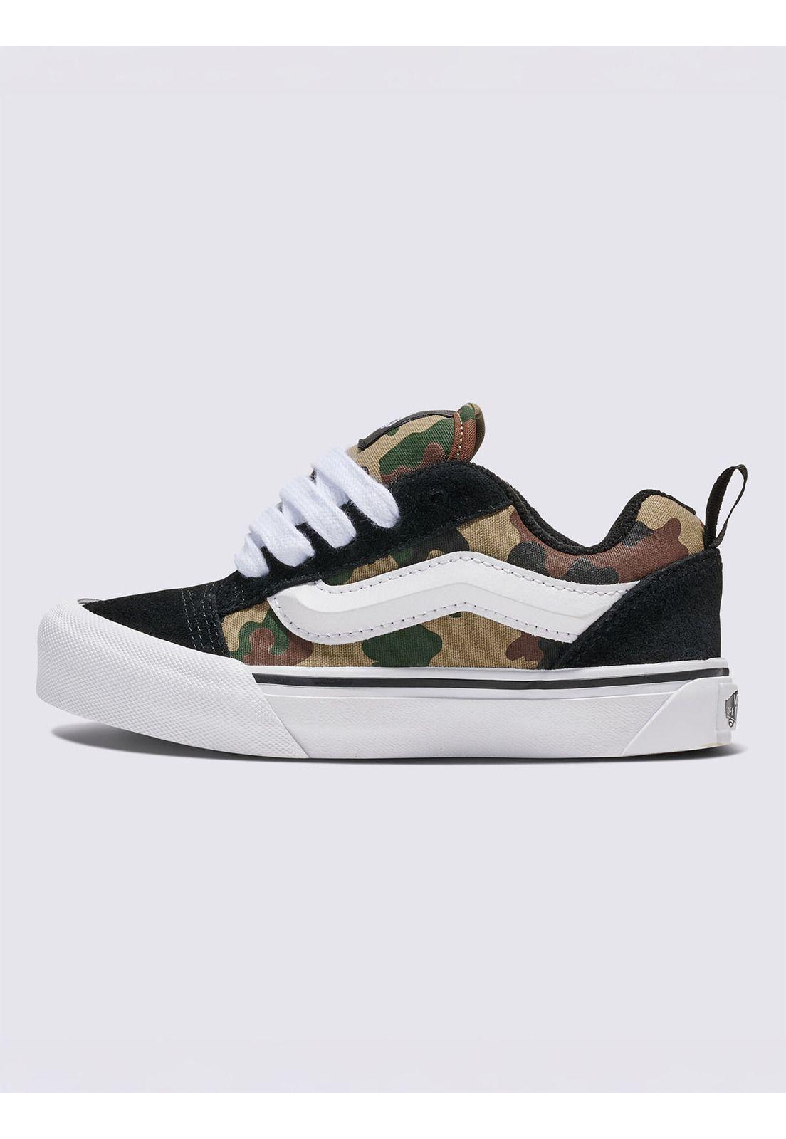 Zapatilla Niño Knu Skool Negro Verde Vans-1