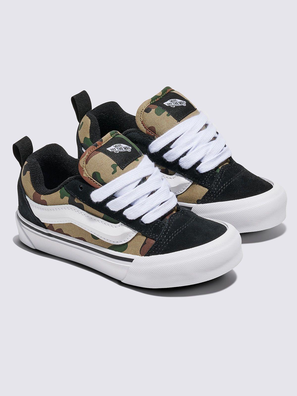 Zapatilla Niño Knu Skool Negro Verde Vans-1