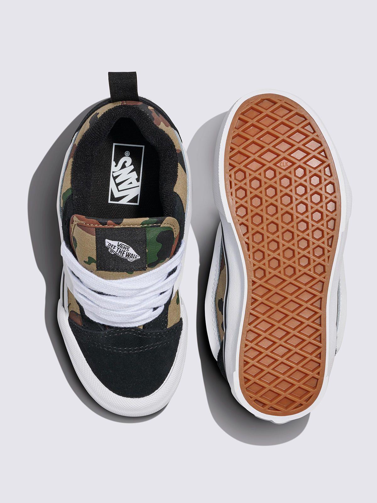 Zapatilla Niño Knu Skool Negro Verde Vans-4
