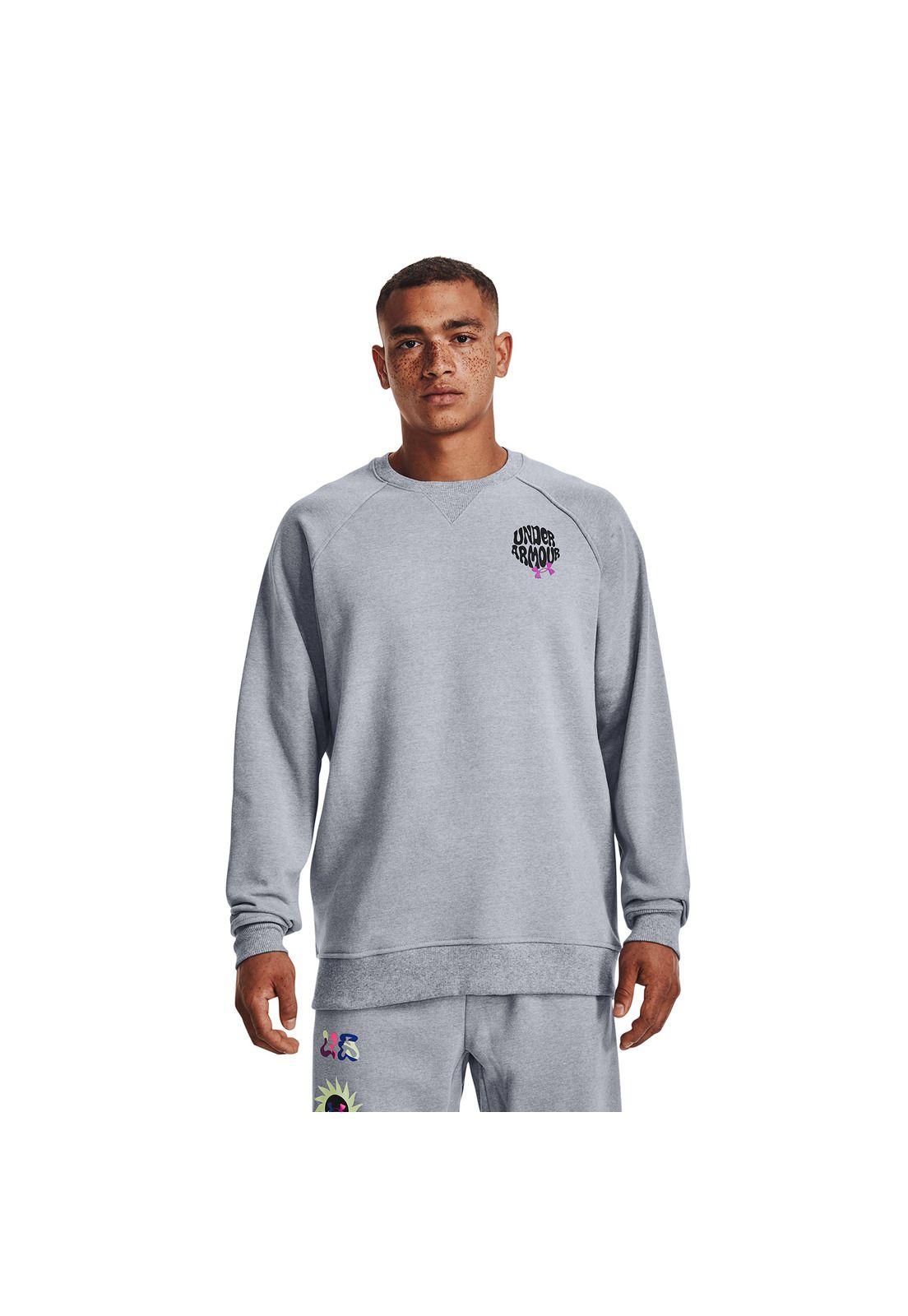 Polerón UA Elevated Terry Crew hombre Gris-3