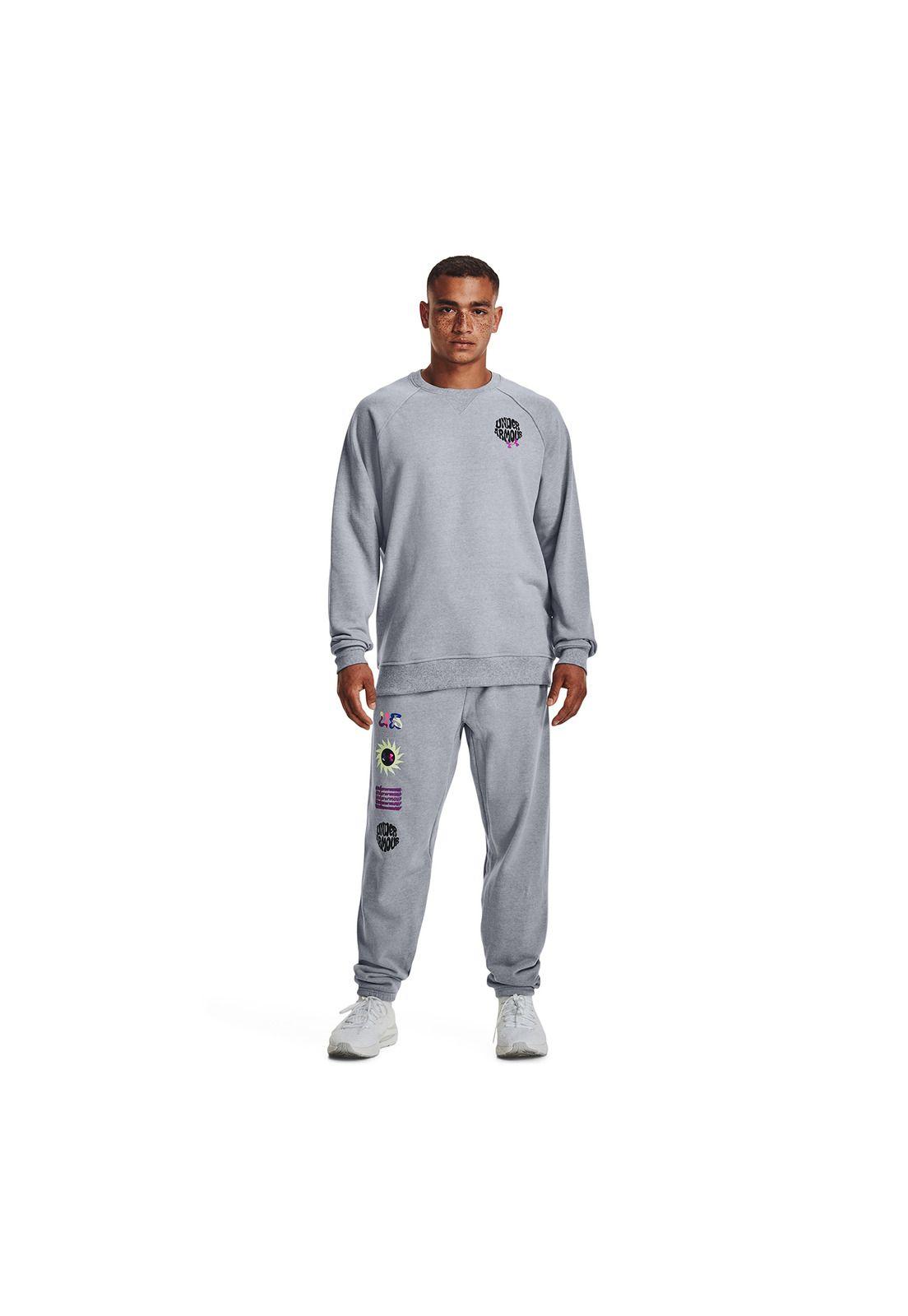 Polerón UA Elevated Terry Crew hombre Gris-5
