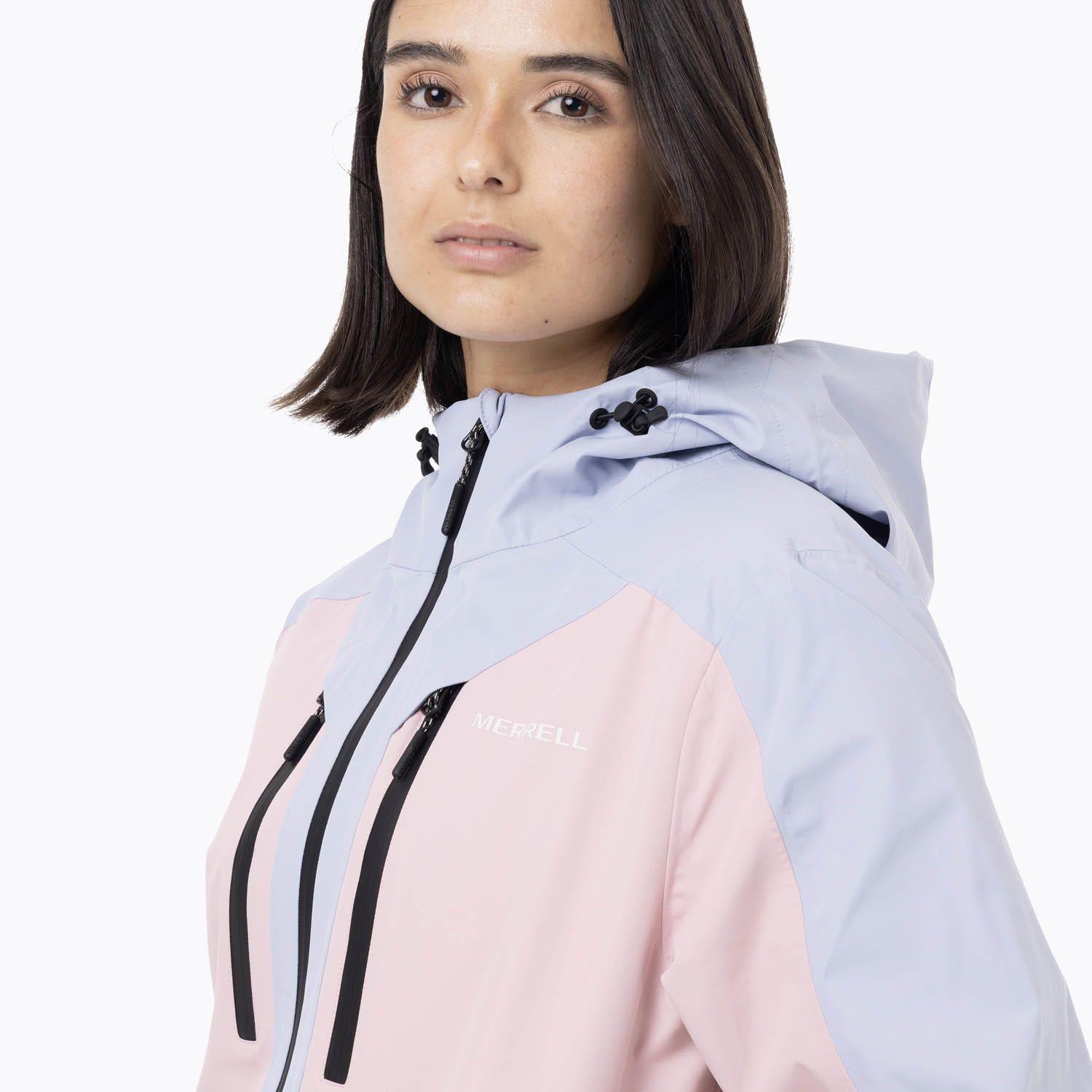 Impermeable Mujer Full Zipper Hardshell Celeste-3