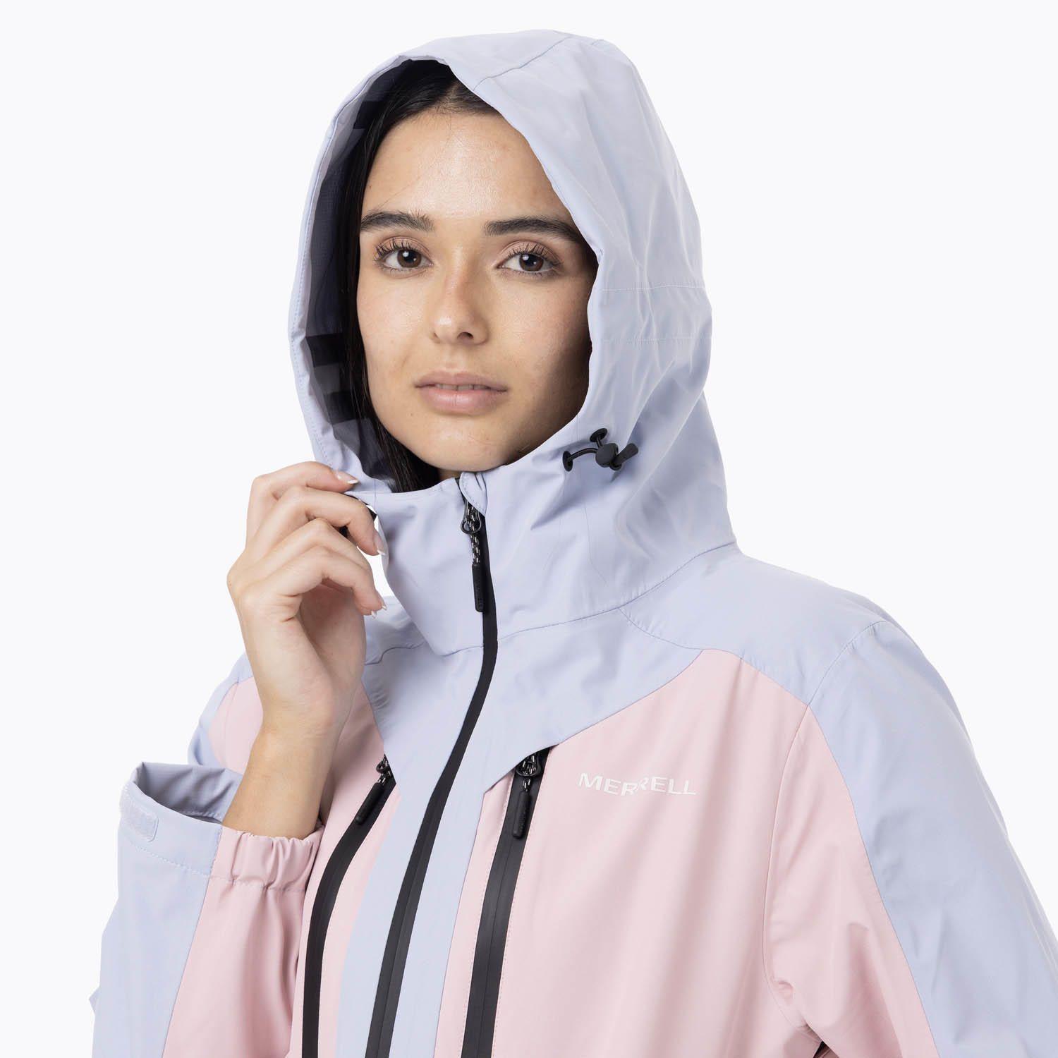 Impermeable Mujer Full Zipper Hardshell Celeste-6
