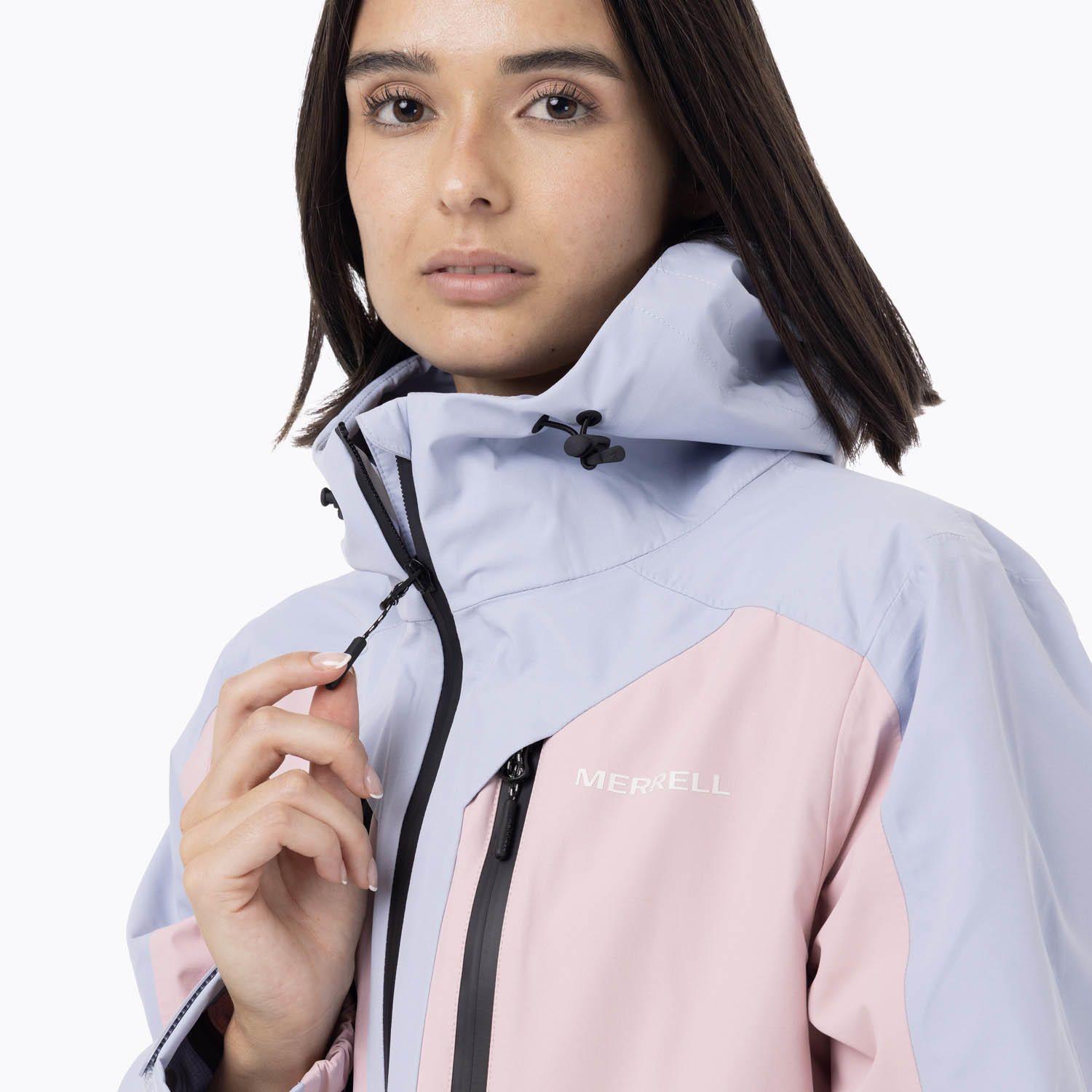 Impermeable Mujer Full Zipper Hardshell Celeste-7