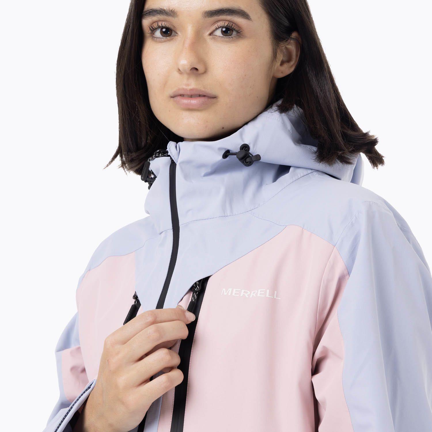 Impermeable Mujer Full Zipper Hardshell Celeste-8