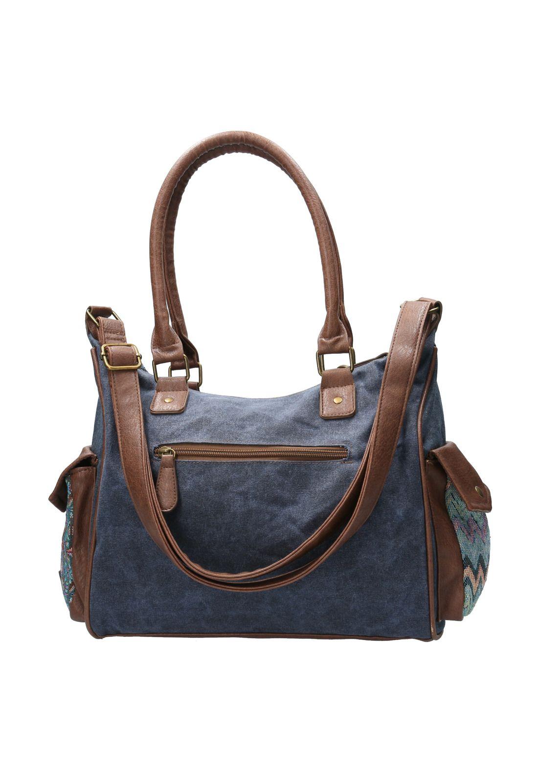 Cartera Mujer Rossi Hobo Azul-2