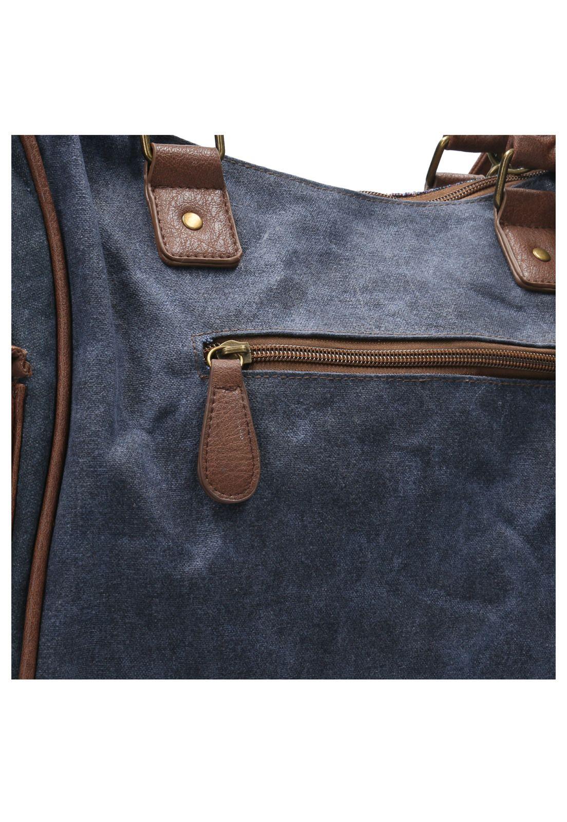 Cartera Mujer Rossi Hobo Azul-3