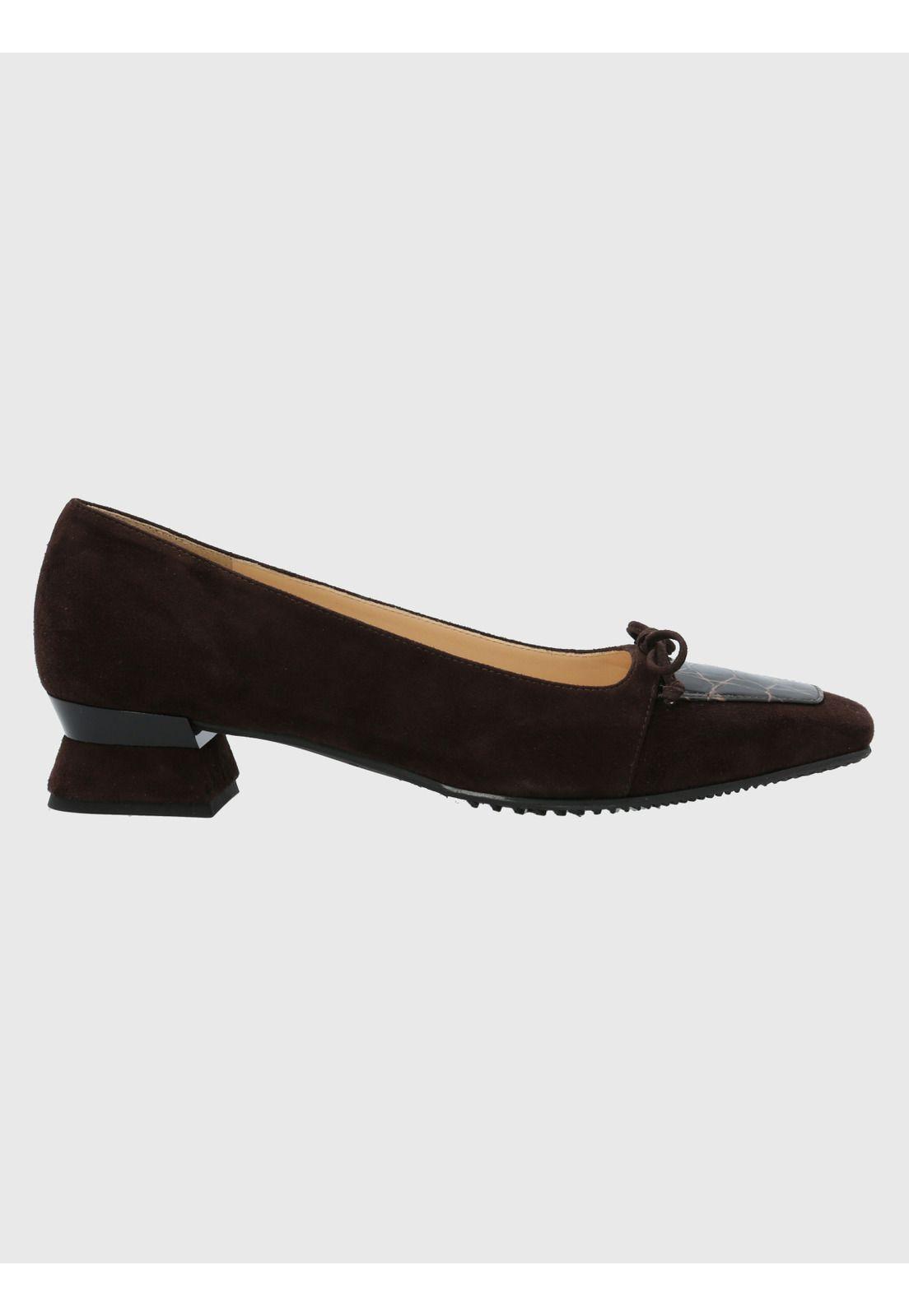 Zapato Cuero Mujer Dina Café Oscuro-1