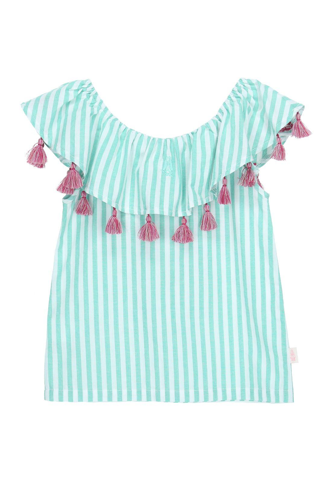 Blusa M/C Niña Vuelo Celeste-1