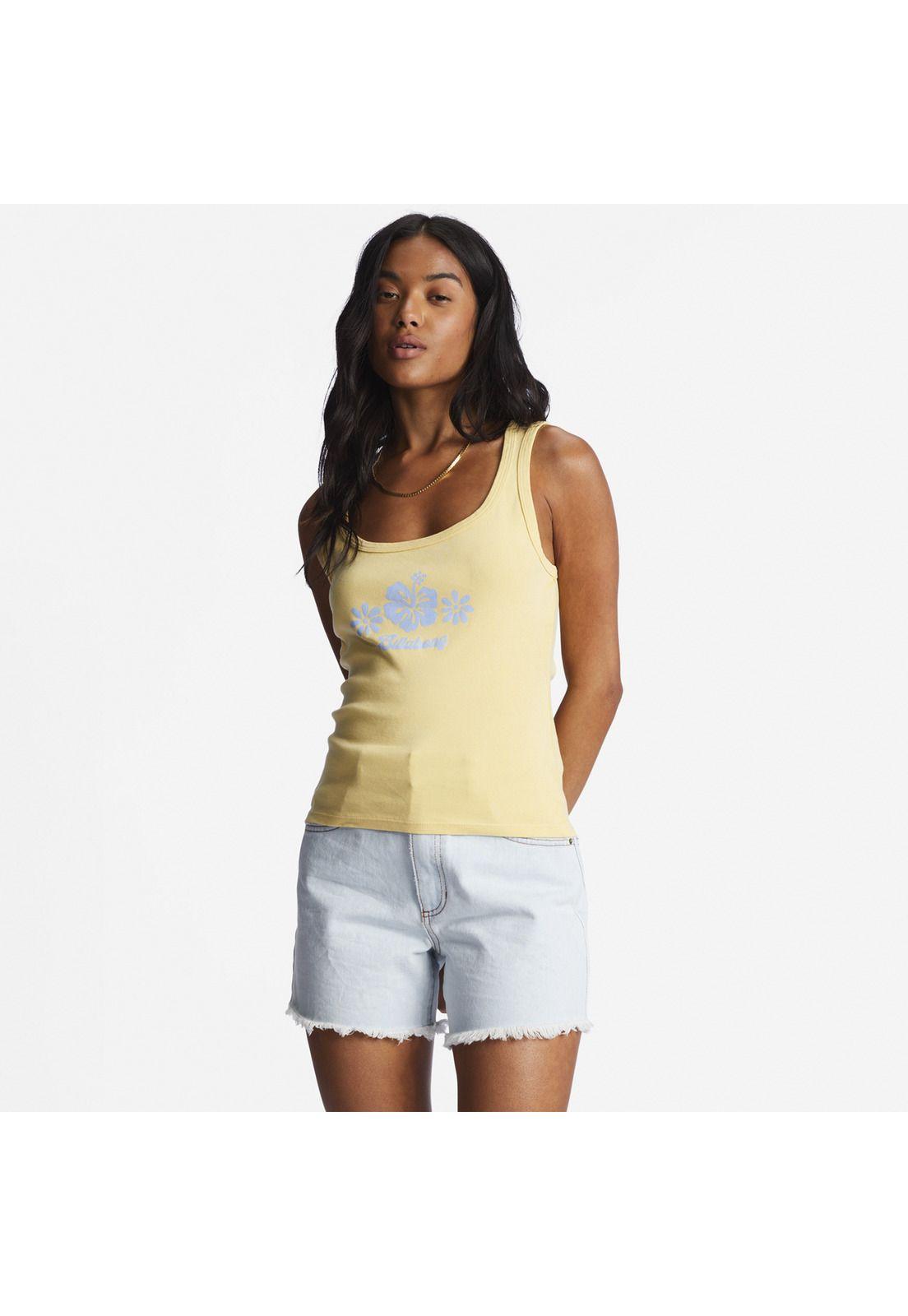 Polera M/C Mujer So Much Mahalo J Amarillo-3