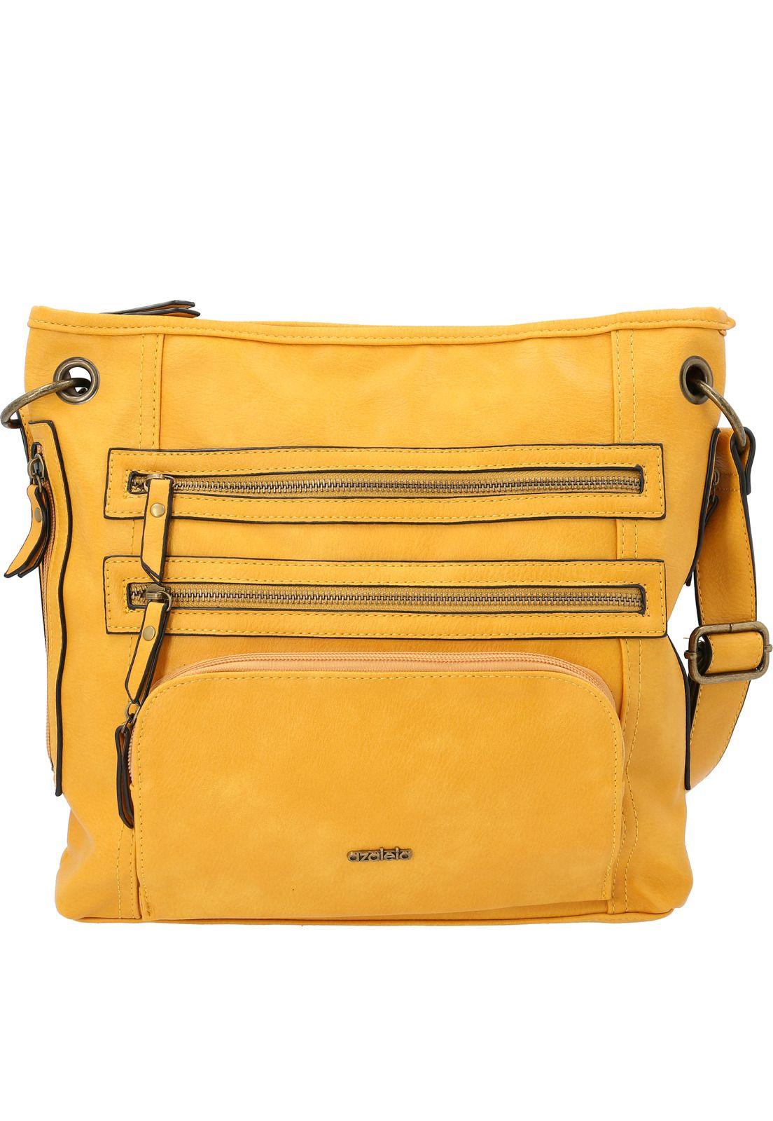 Cartera Mujer Grazia Cross Mostaza-0