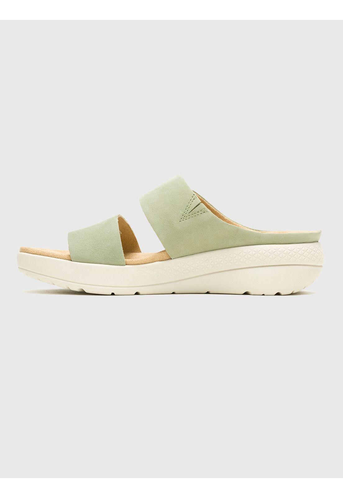 Sandalia Cuero Verde Mujer Breathe Slide -3
