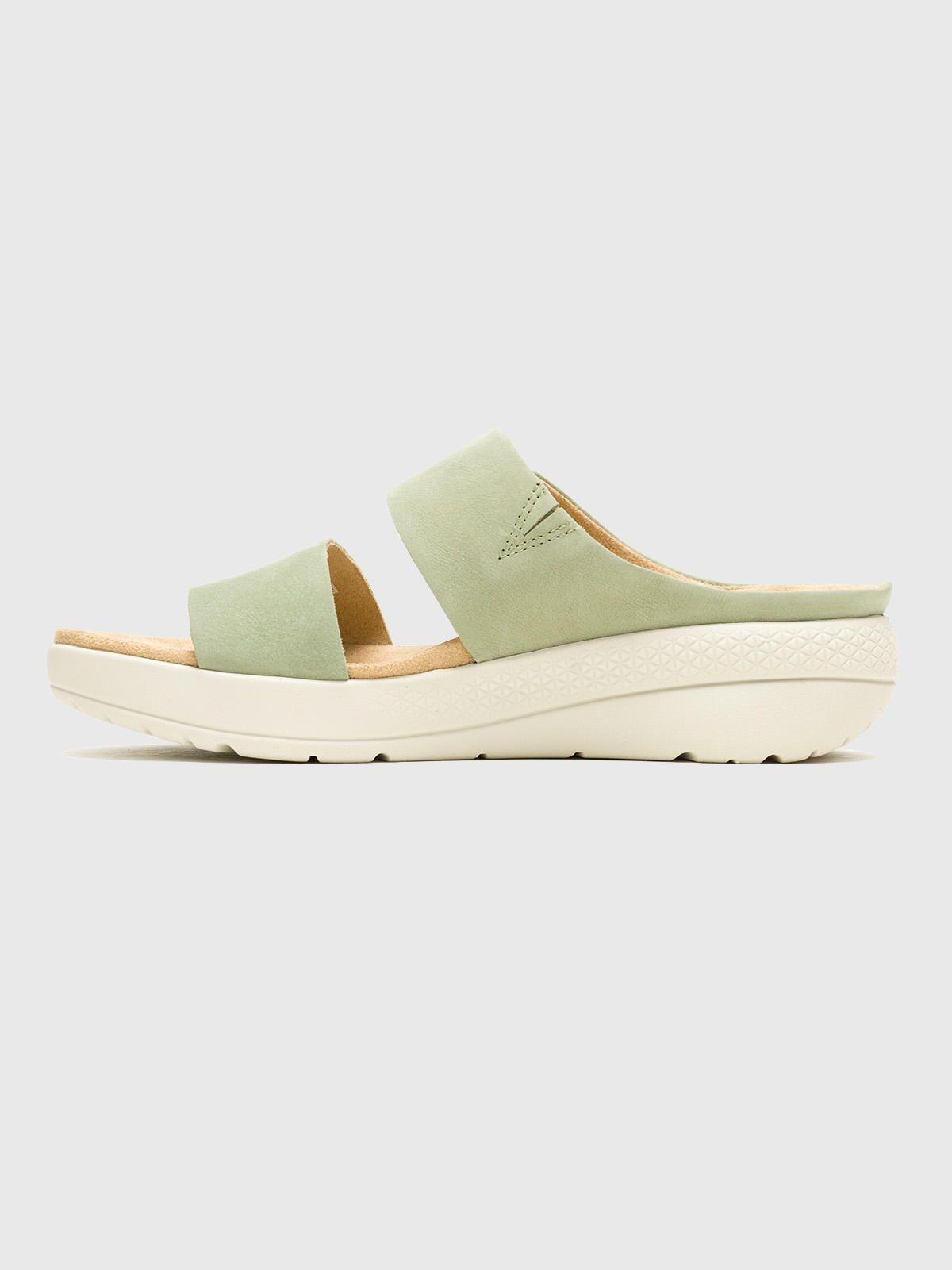 Sandalia Cuero Verde Mujer Breathe Slide -3