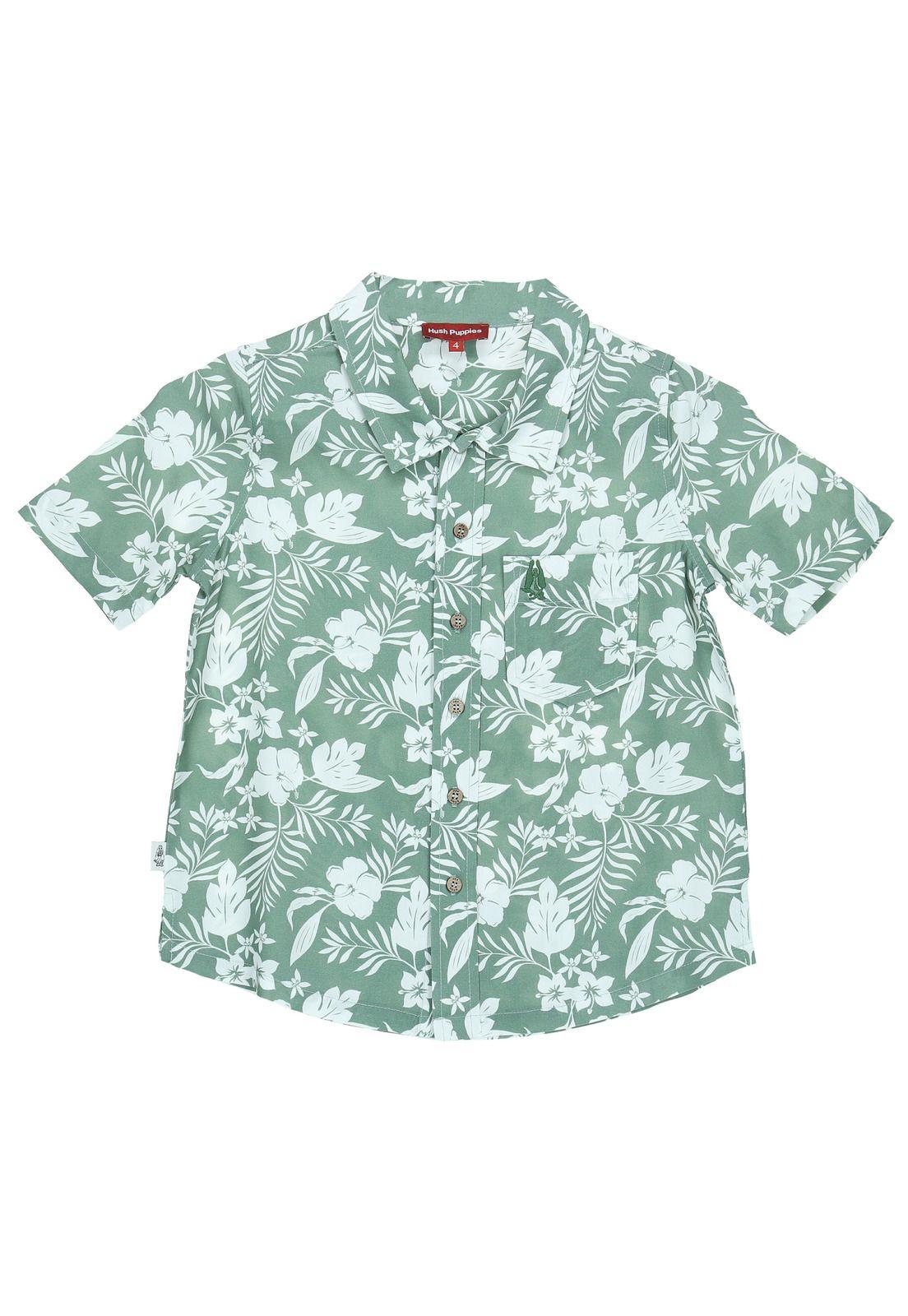 Camisa M/C Niño Guayabera Verde-0