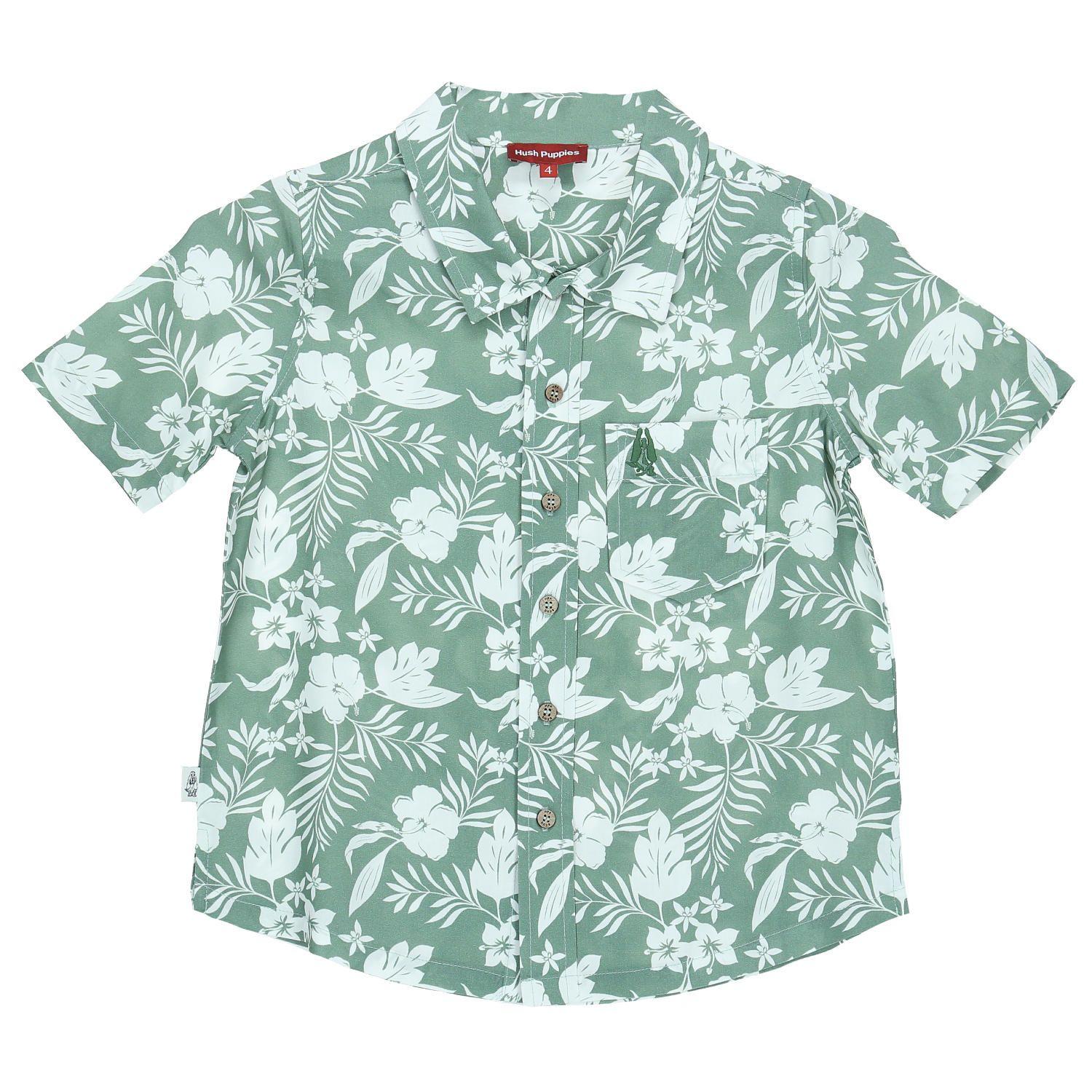 Camisa M/C Niño Guayabera Verde-0
