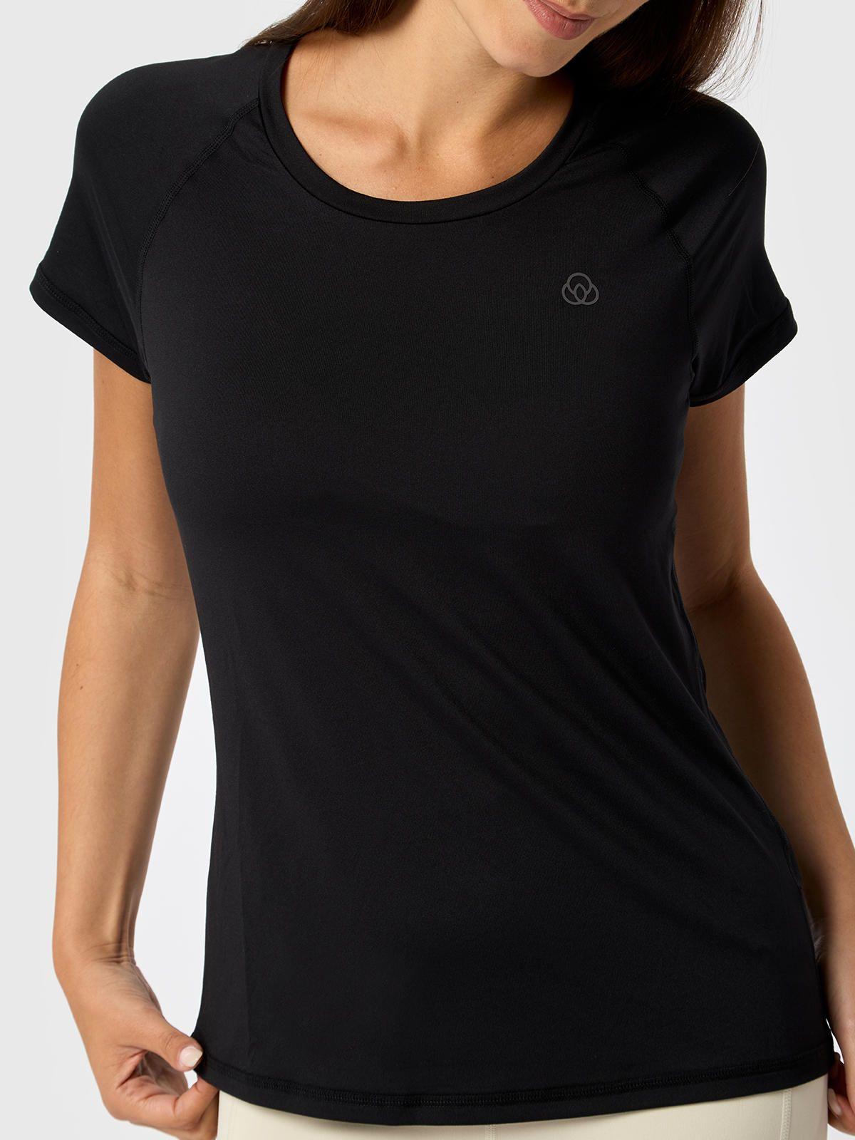 Polera Round Neck Rec Negra Mujer-0