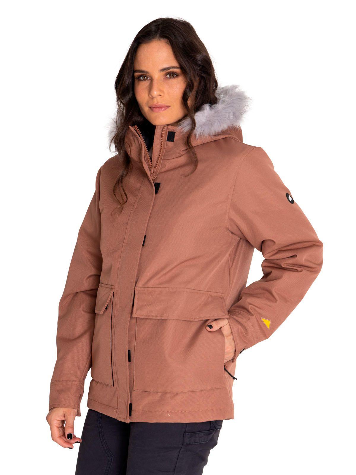 Chaqueta Mujer Mediumweight Insulated Hooded Gris-1