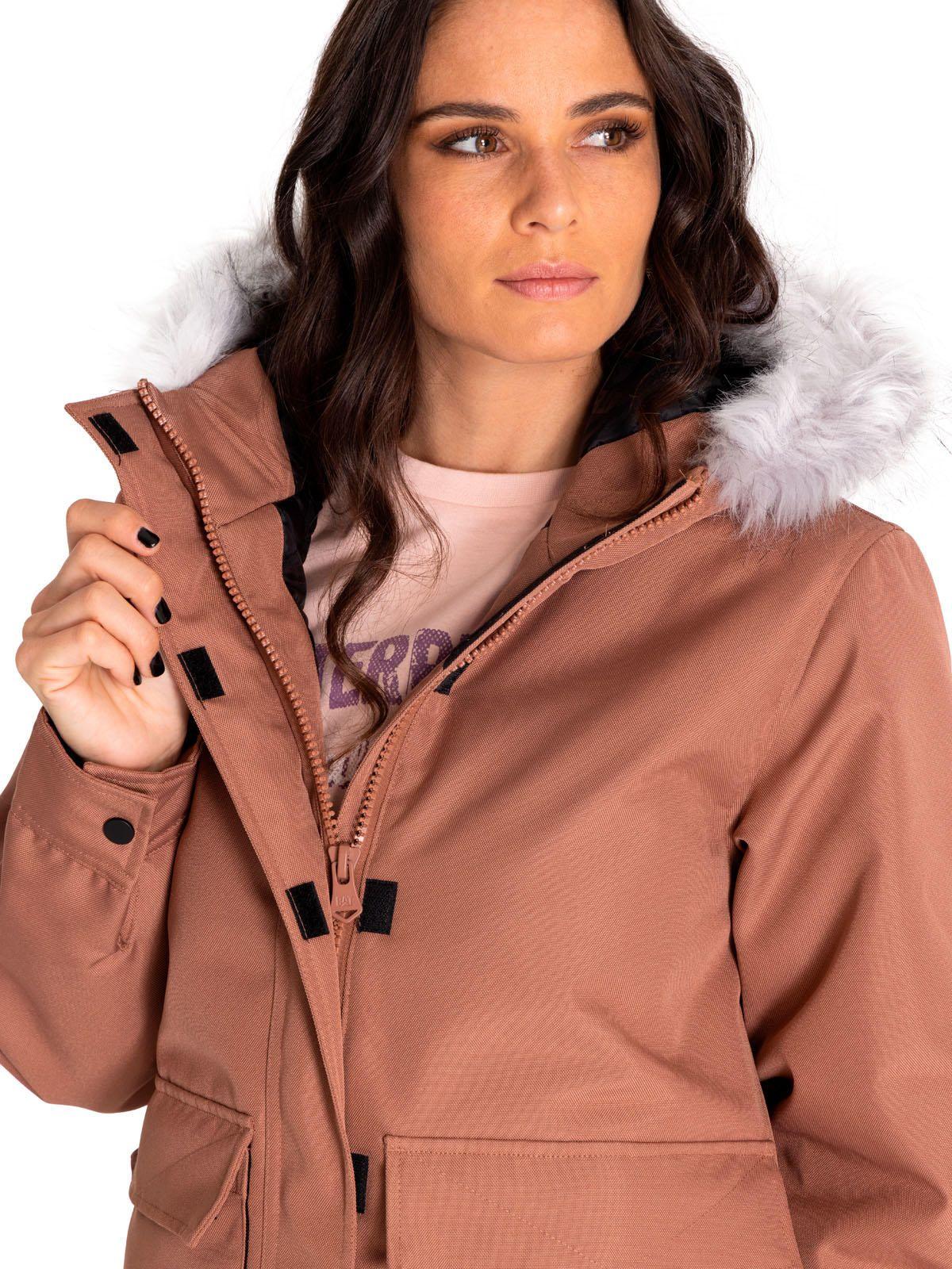 Chaqueta Mujer Mediumweight Insulated Hooded Gris-5
