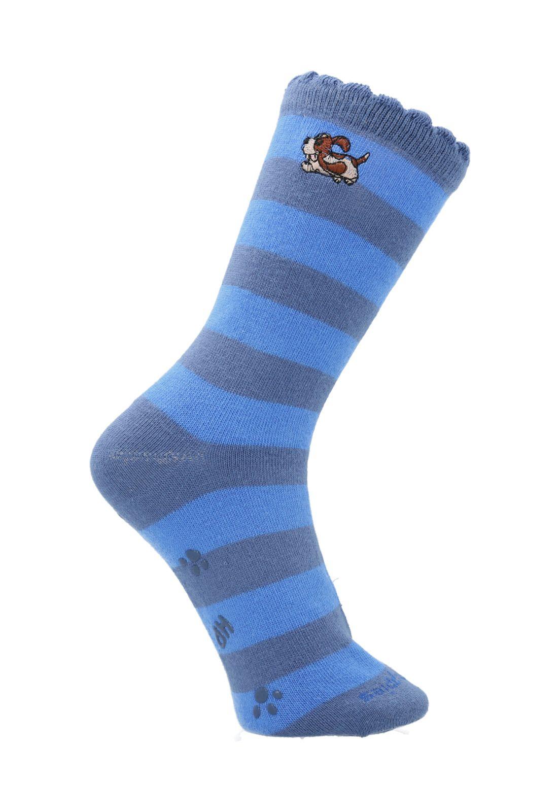 Calcetin Algodón Niña C St Blockdog Azul-0