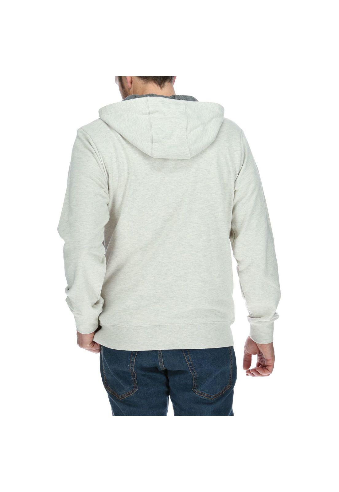 Poleron Hombre Casual Hooded Sweatshirt Gris-2