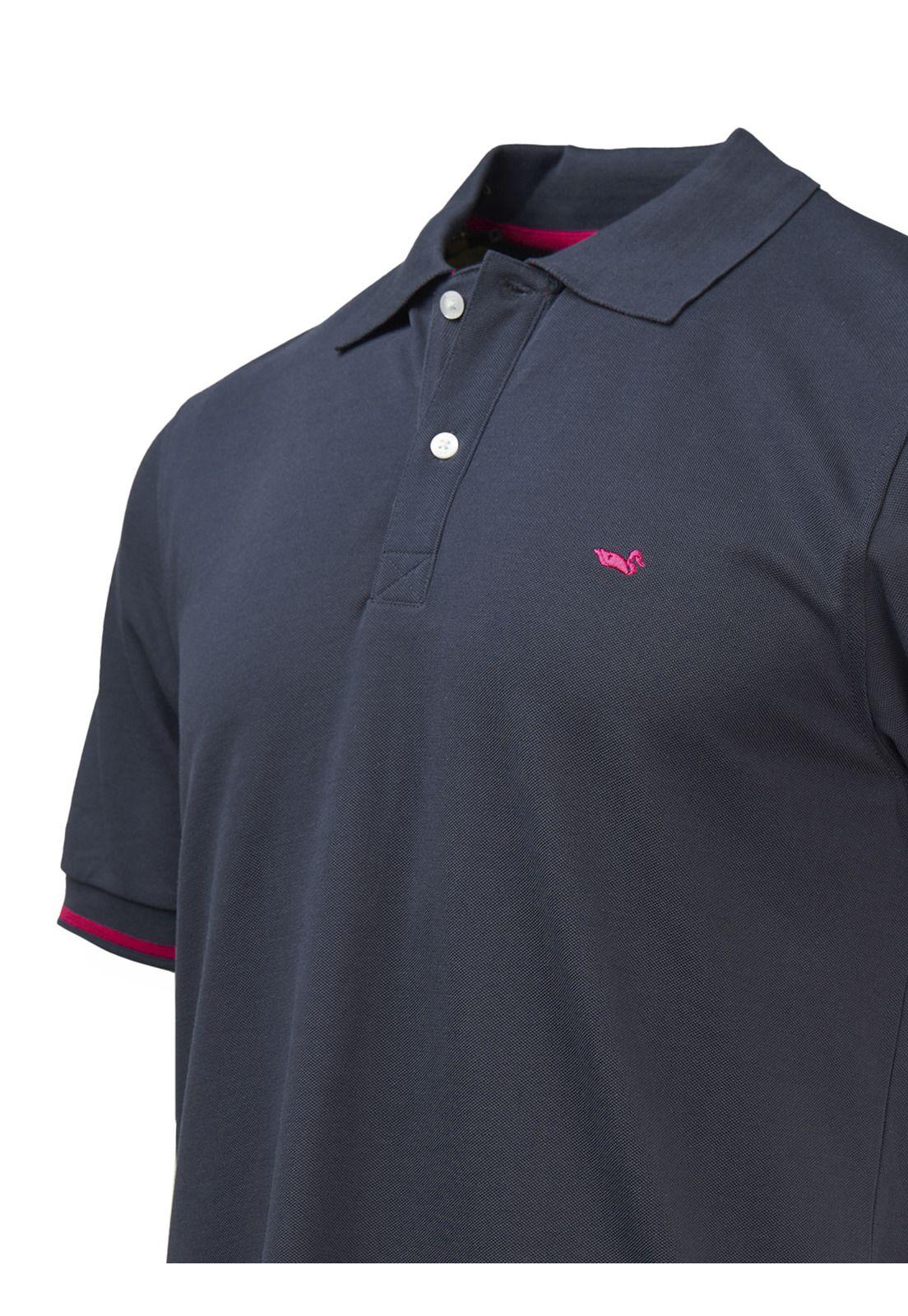 Polera Algodón Pima Mitchell Azul Hombre-3