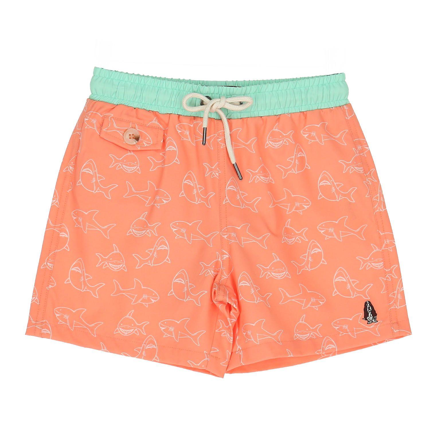 Traje De Baño Niño Shark Naranjo-0