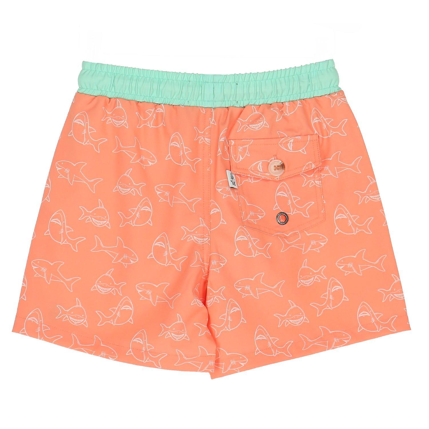 Traje De Baño Niño Shark Naranjo-1