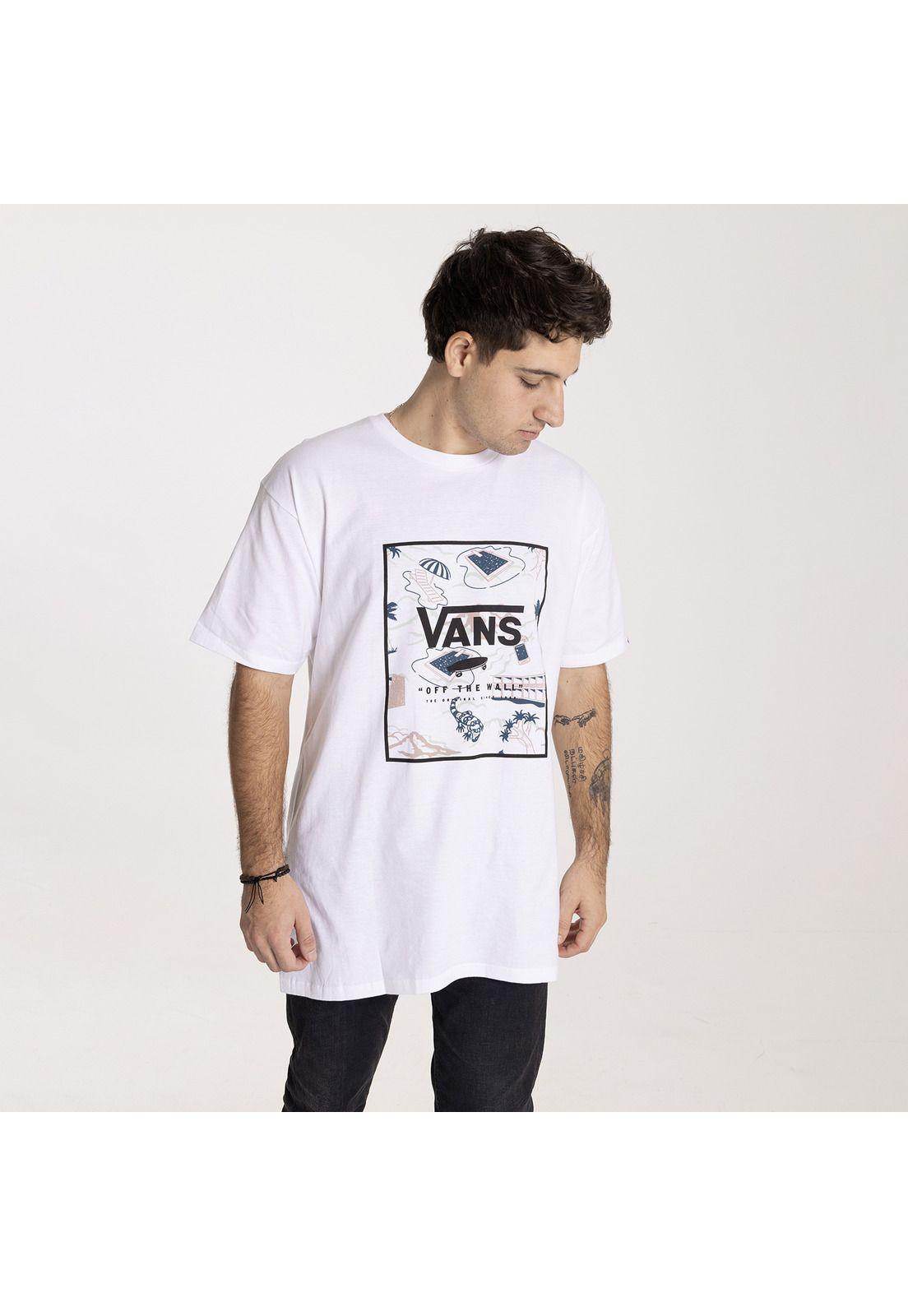 Polera Hombre Classic Print Box Blanco-0