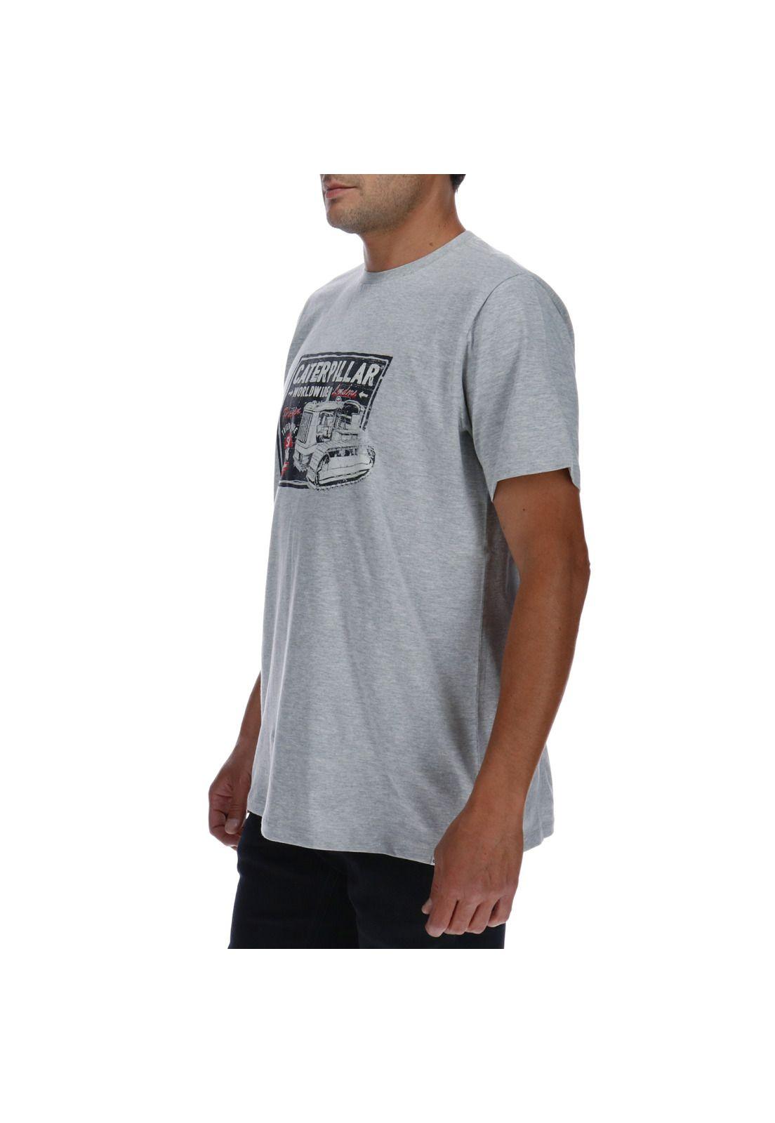 Polera Mc Hombre Vintage Tractor Tee Algodón Gris-1