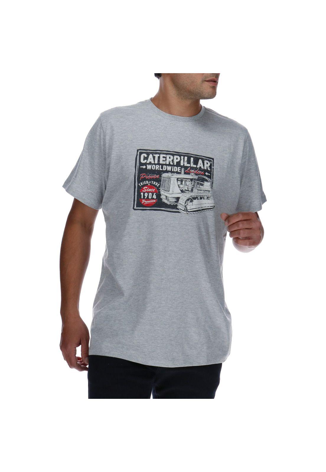 Polera Mc Hombre Vintage Tractor Tee Algodón Gris-3