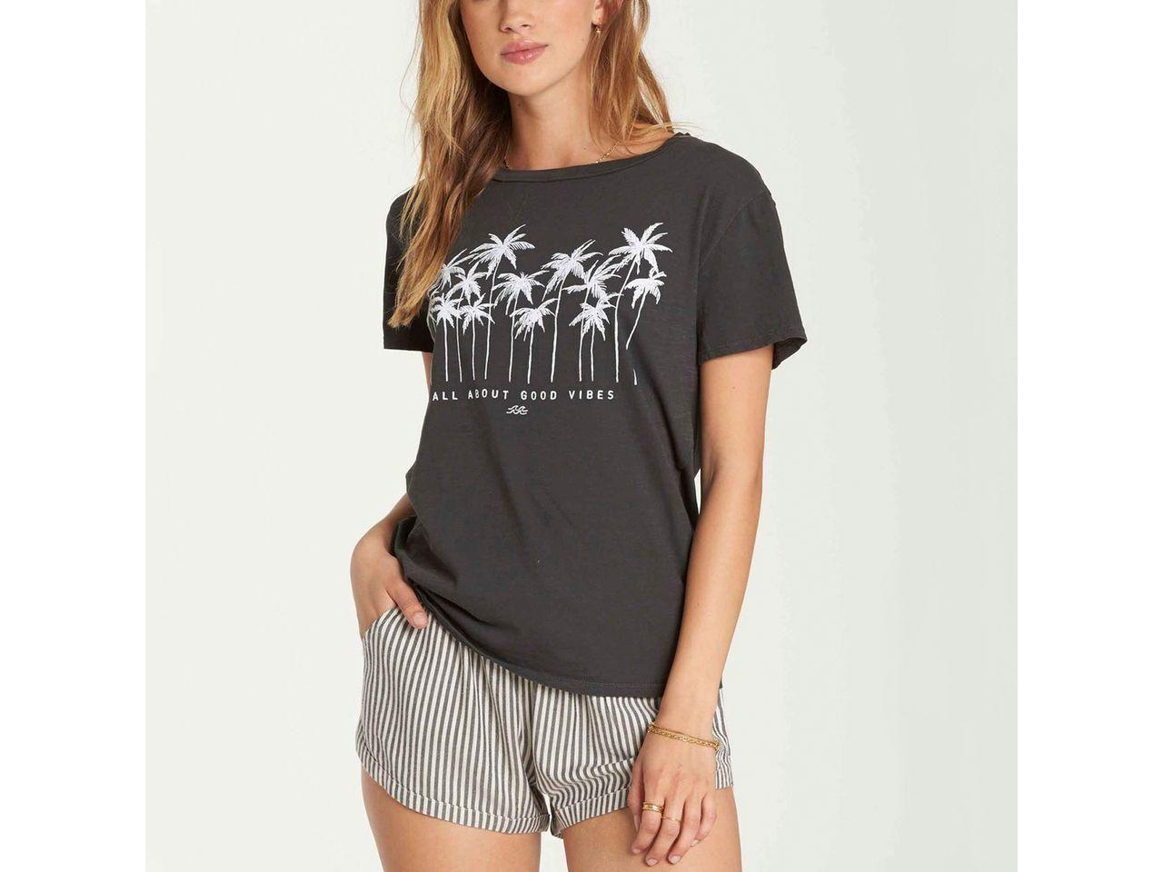 Polera Manga Corta Good Vibes Off Black-0