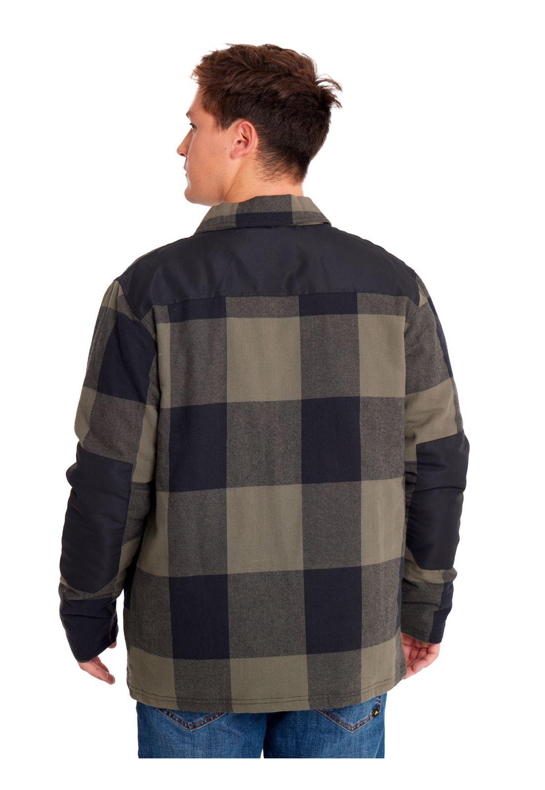 Chaqueta Hombre Flannel Snap Frn LW Insulated Verde-1