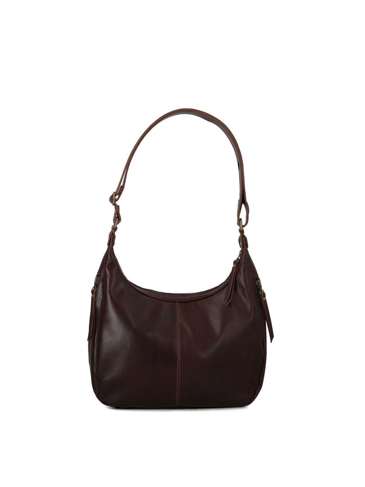 Cartera Cuero Mujer Fatma Hobo Chocolate-2
