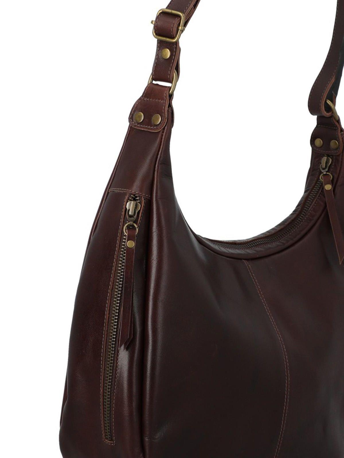 Cartera Cuero Mujer Fatma Hobo Chocolate-3