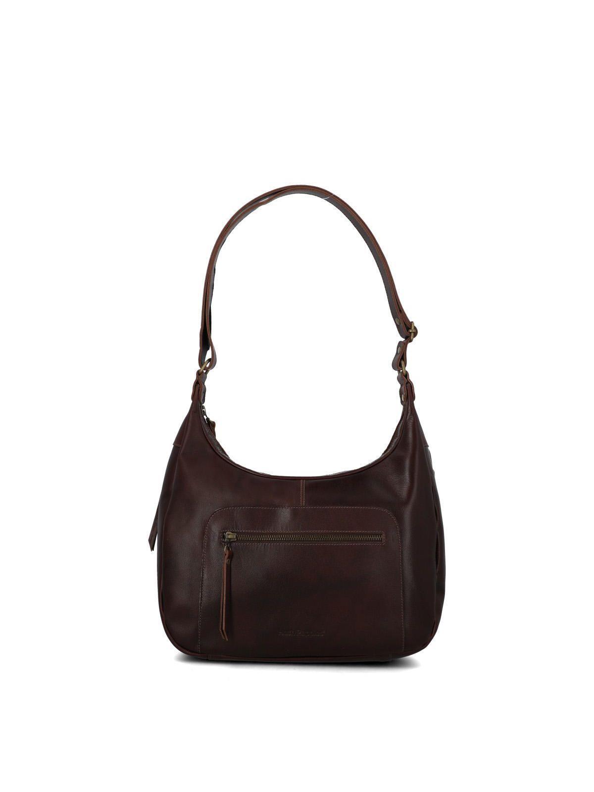 Cartera Cuero Mujer Fatma Hobo Chocolate-0