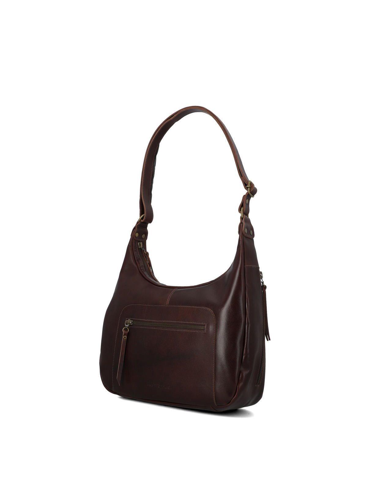 Cartera Cuero Mujer Fatma Hobo Chocolate-1