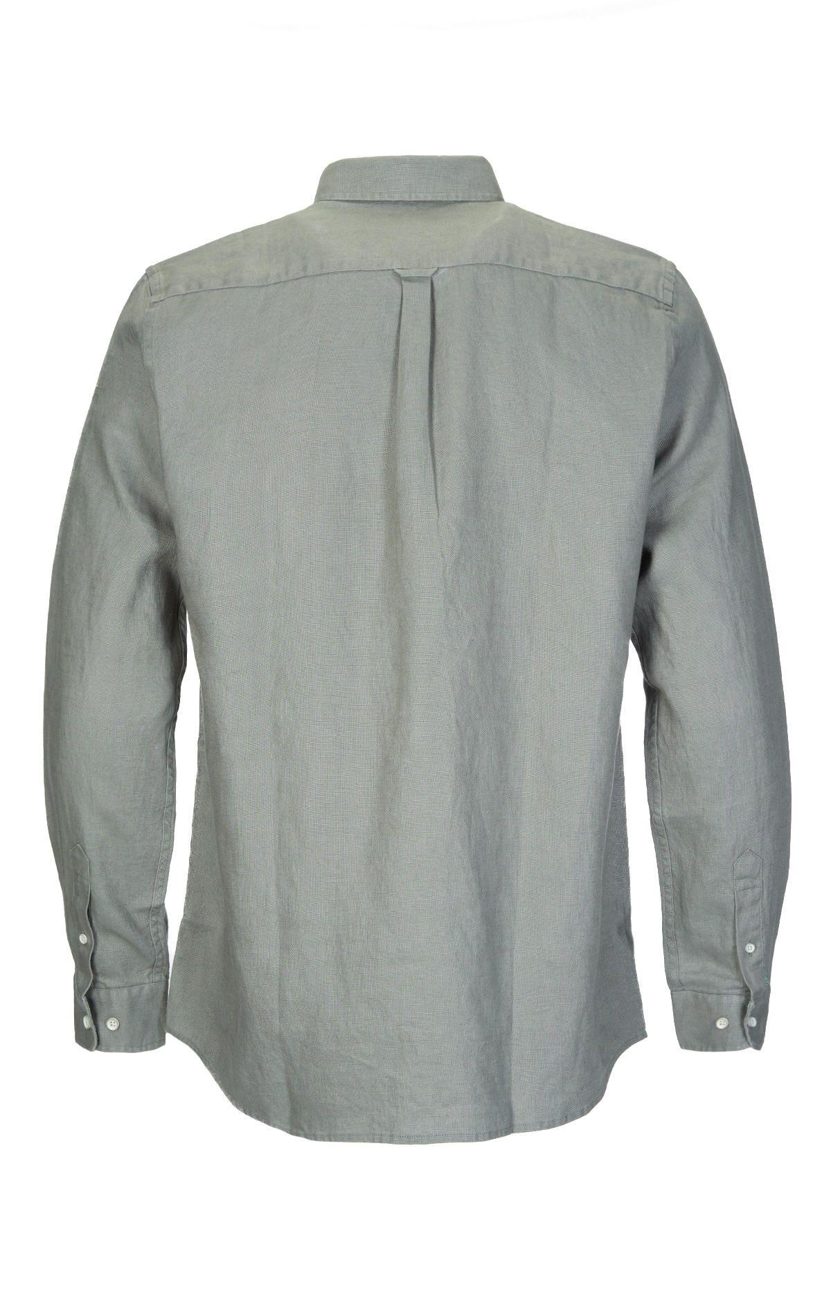 Camisa M/L Hombre Linen Verde-1